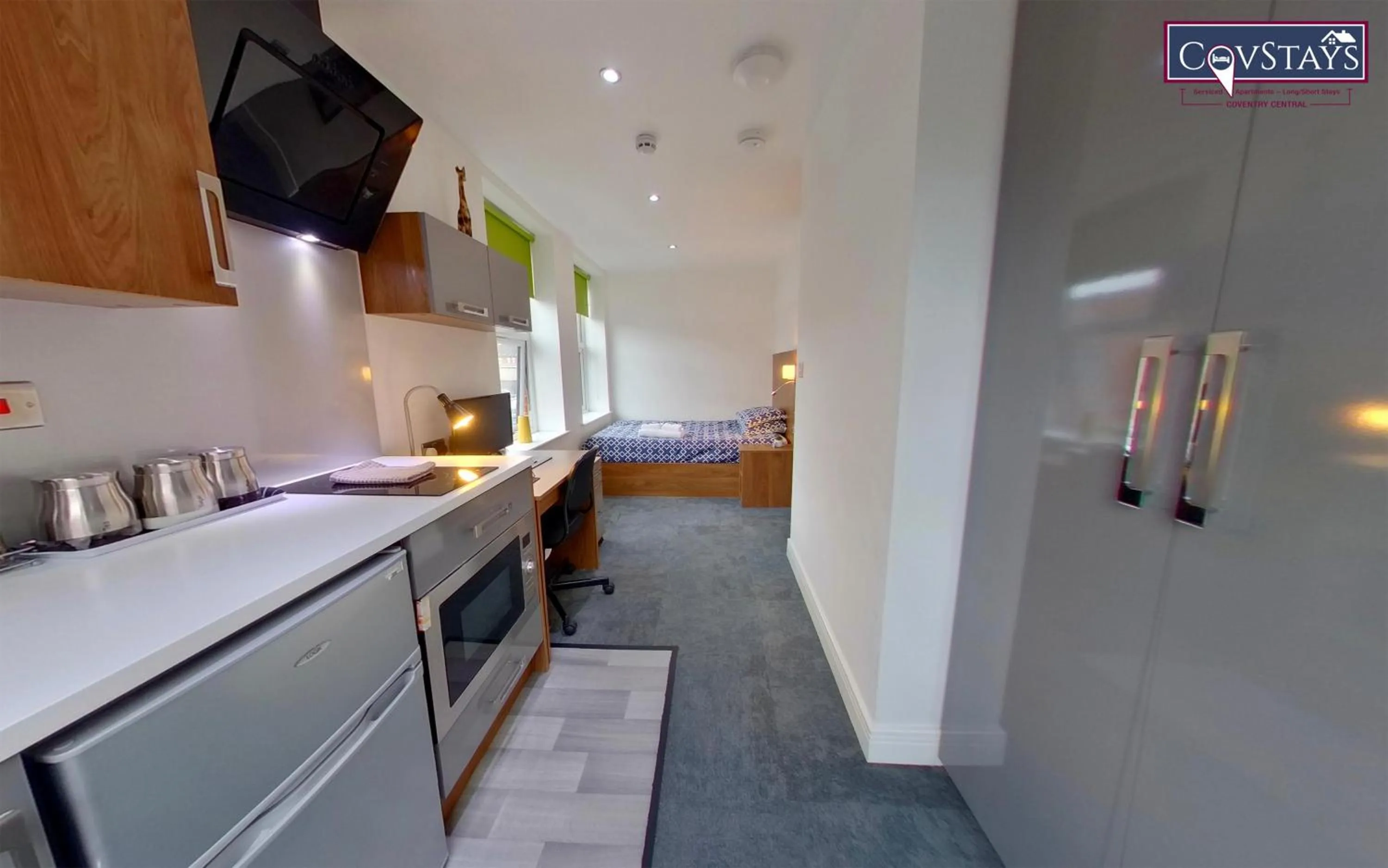 Bed in Victoria House - Deluxe Studios in Coventry City Centre, free parking, by COVSTAYS