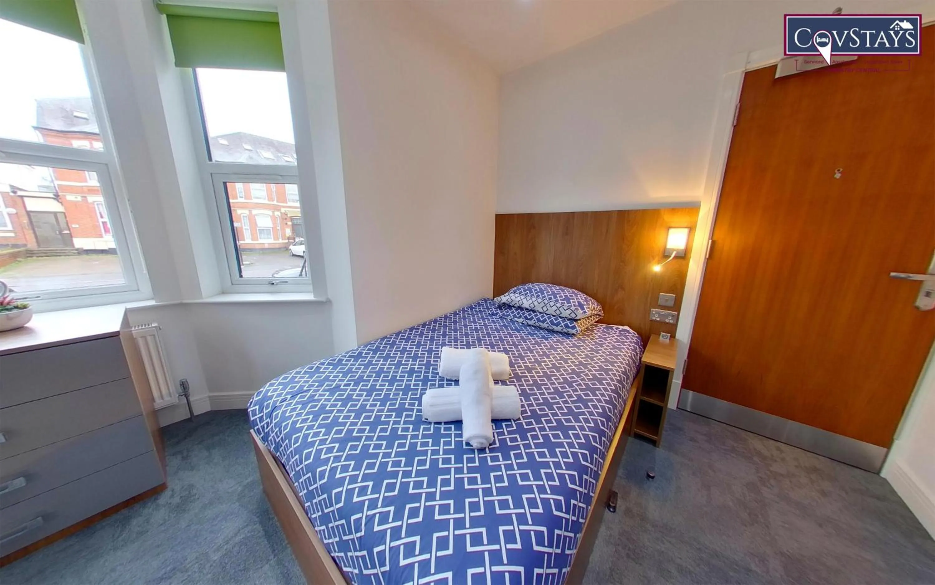 Bed in Victoria House - Deluxe Studios in Coventry City Centre, free parking, by COVSTAYS