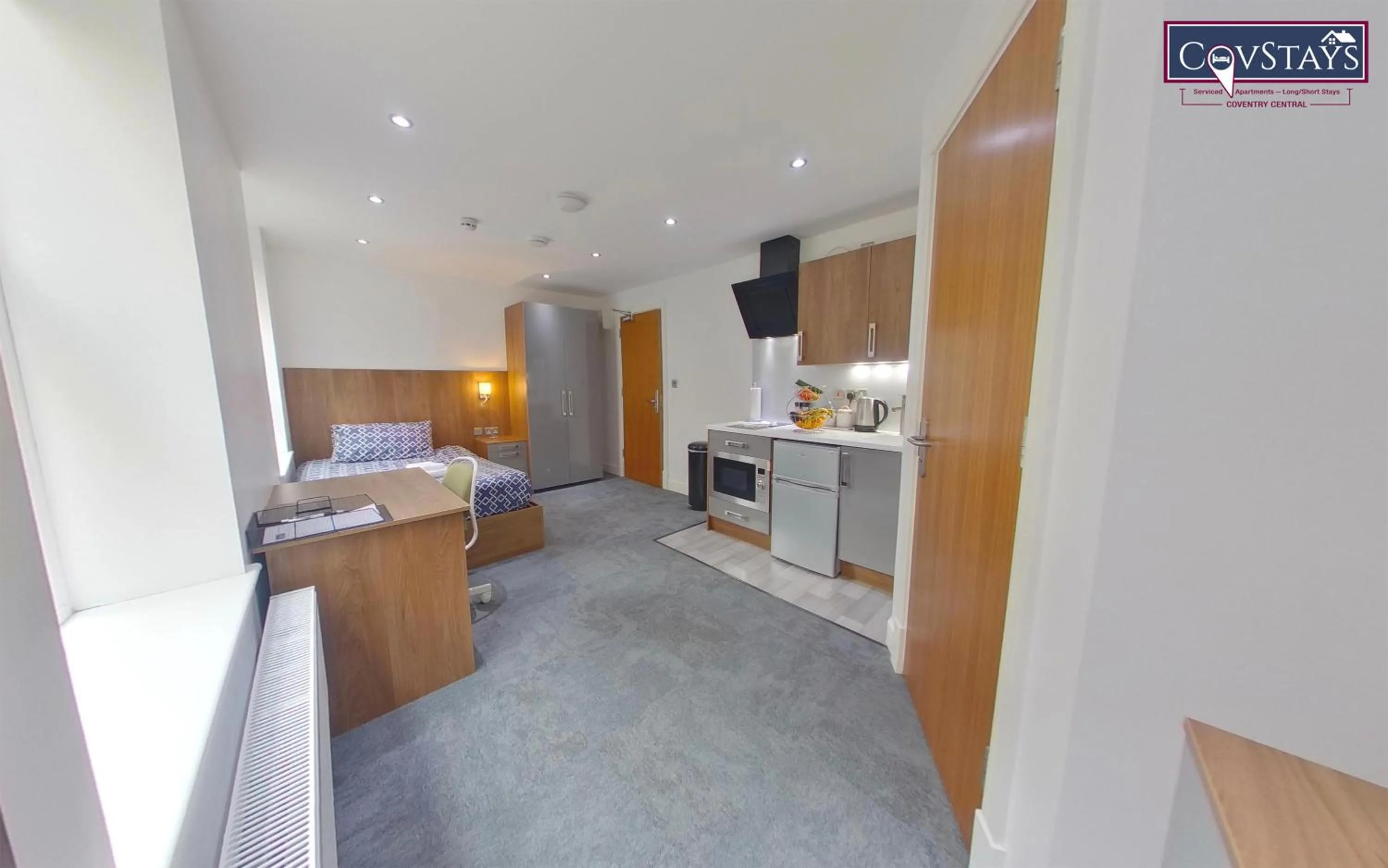 Bed in Victoria House - Deluxe Studios in Coventry City Centre, free parking, by COVSTAYS