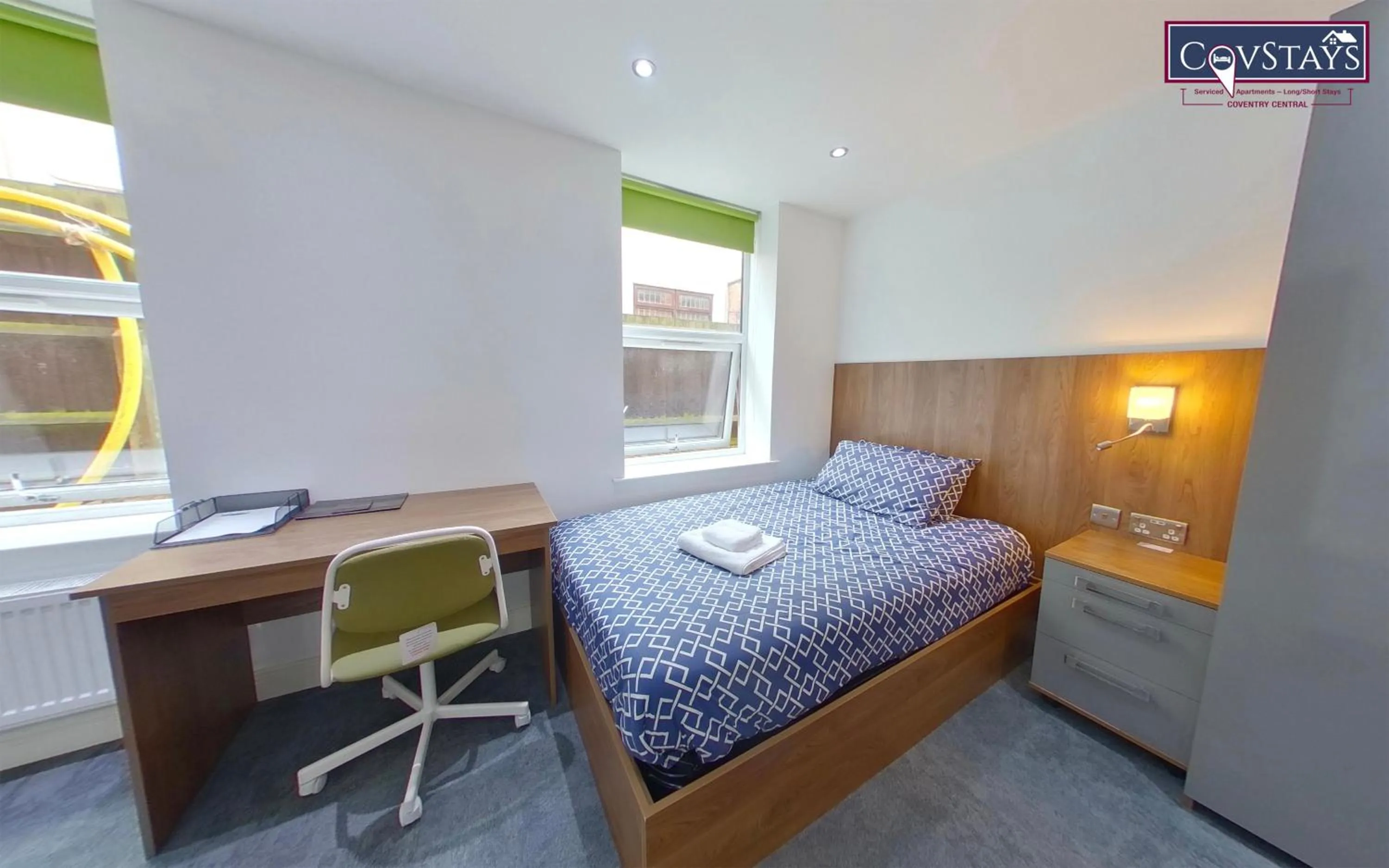 Bed in Victoria House - Deluxe Studios in Coventry City Centre, free parking, by COVSTAYS
