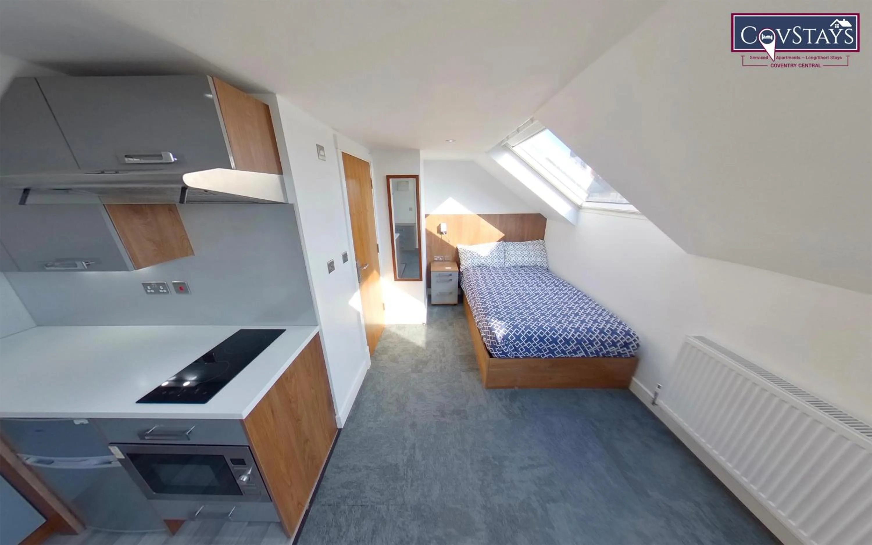 Bed in Victoria House - Deluxe Studios in Coventry City Centre, free parking, by COVSTAYS