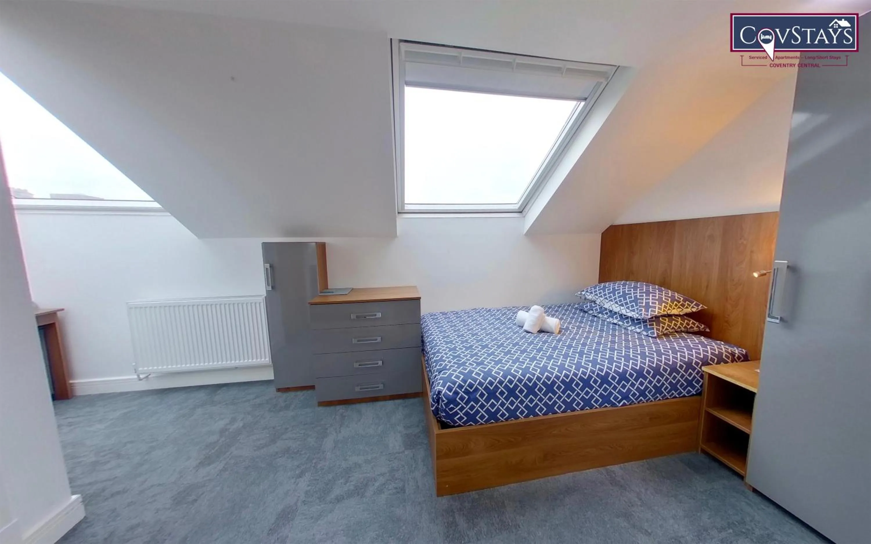 Bed in Victoria House - Deluxe Studios in Coventry City Centre, free parking, by COVSTAYS