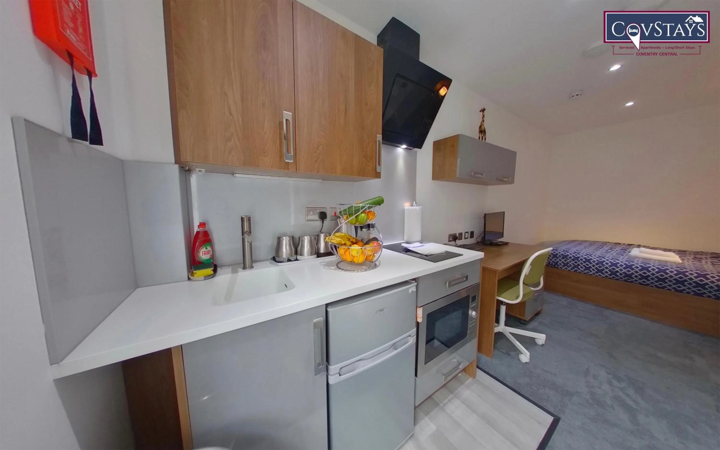 Bed in Victoria House - Deluxe Studios in Coventry City Centre, free parking, by COVSTAYS