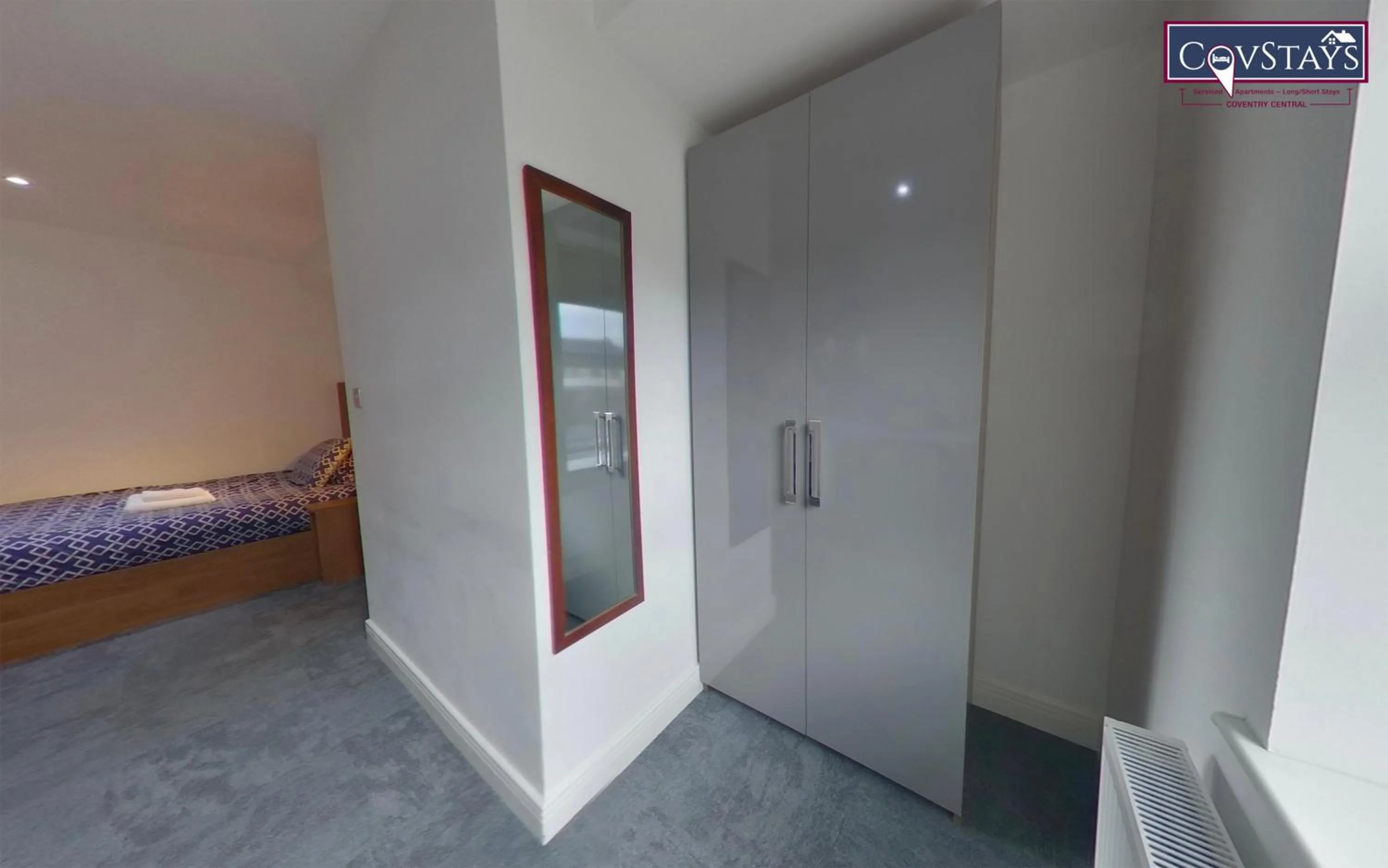 Bed in Victoria House - Deluxe Studios in Coventry City Centre, free parking, by COVSTAYS