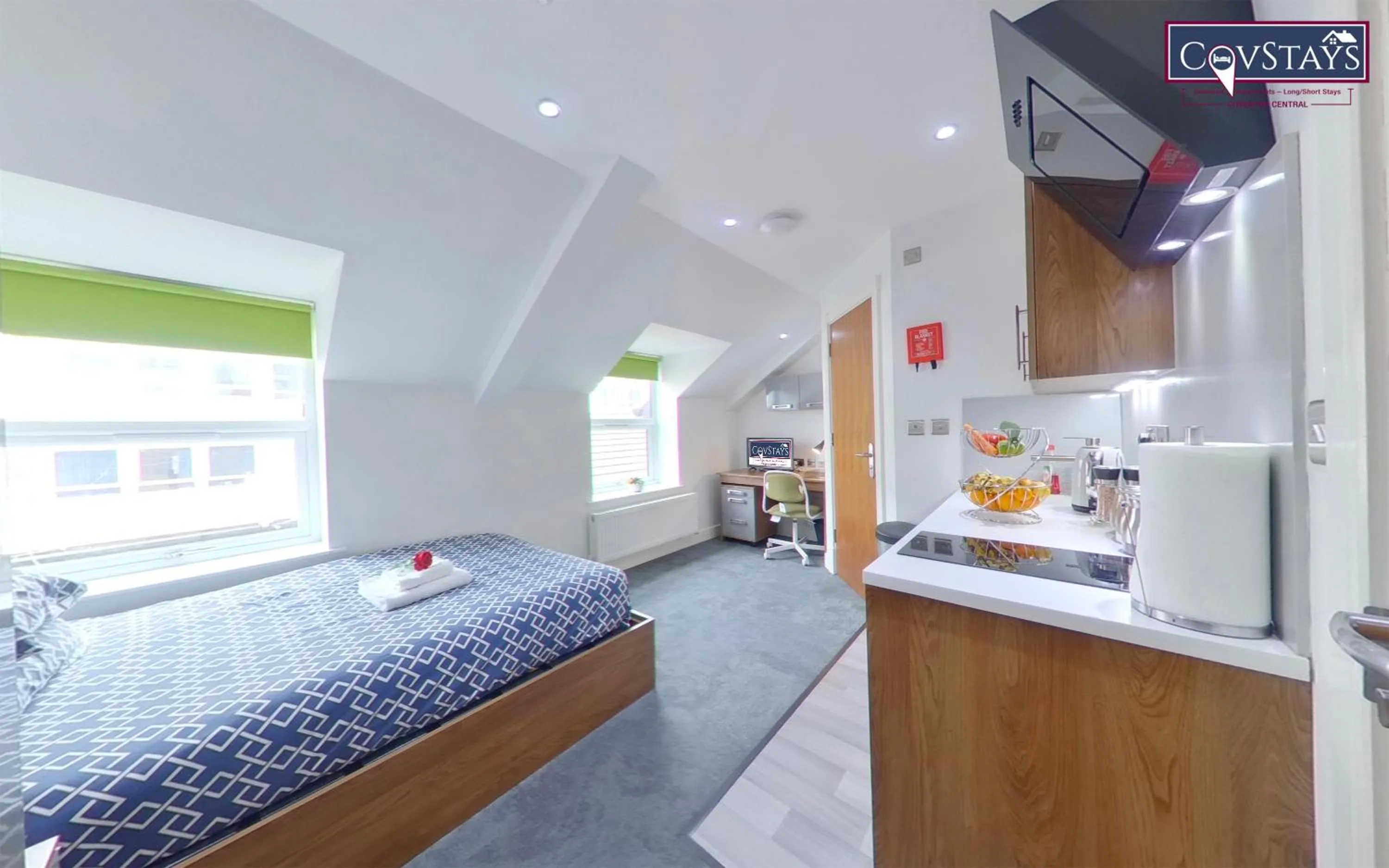 Bed in Victoria House - Deluxe Studios in Coventry City Centre, free parking, by COVSTAYS