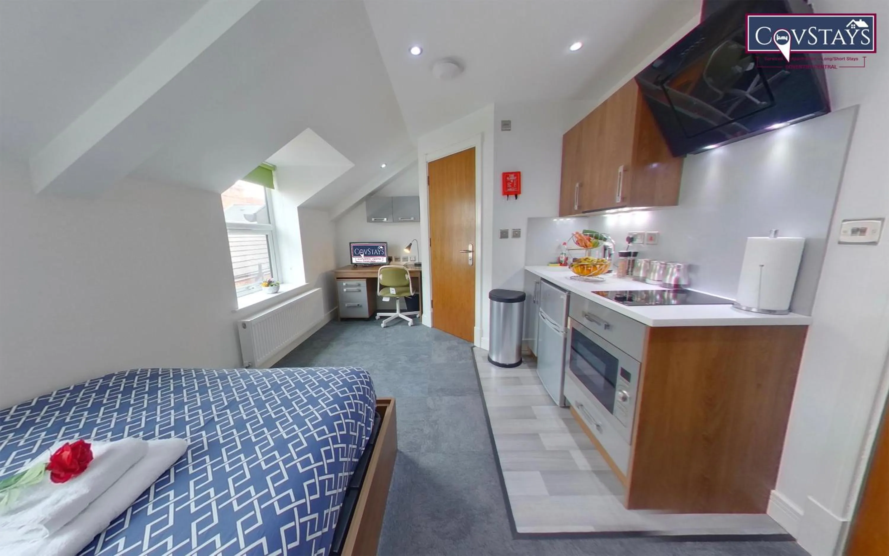 Bed in Victoria House - Deluxe Studios in Coventry City Centre, free parking, by COVSTAYS