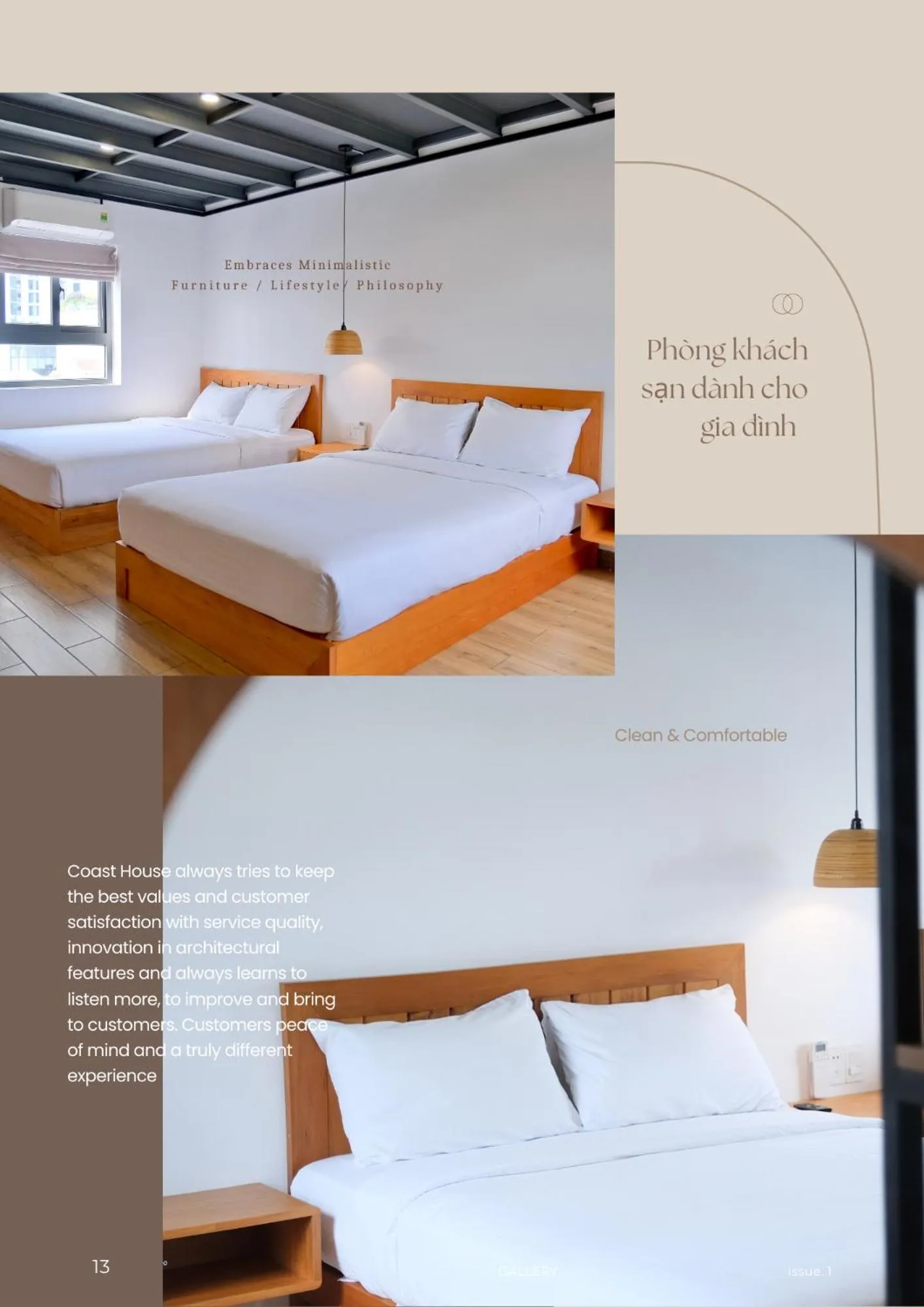 Bed in Coast House Boutique Hotel