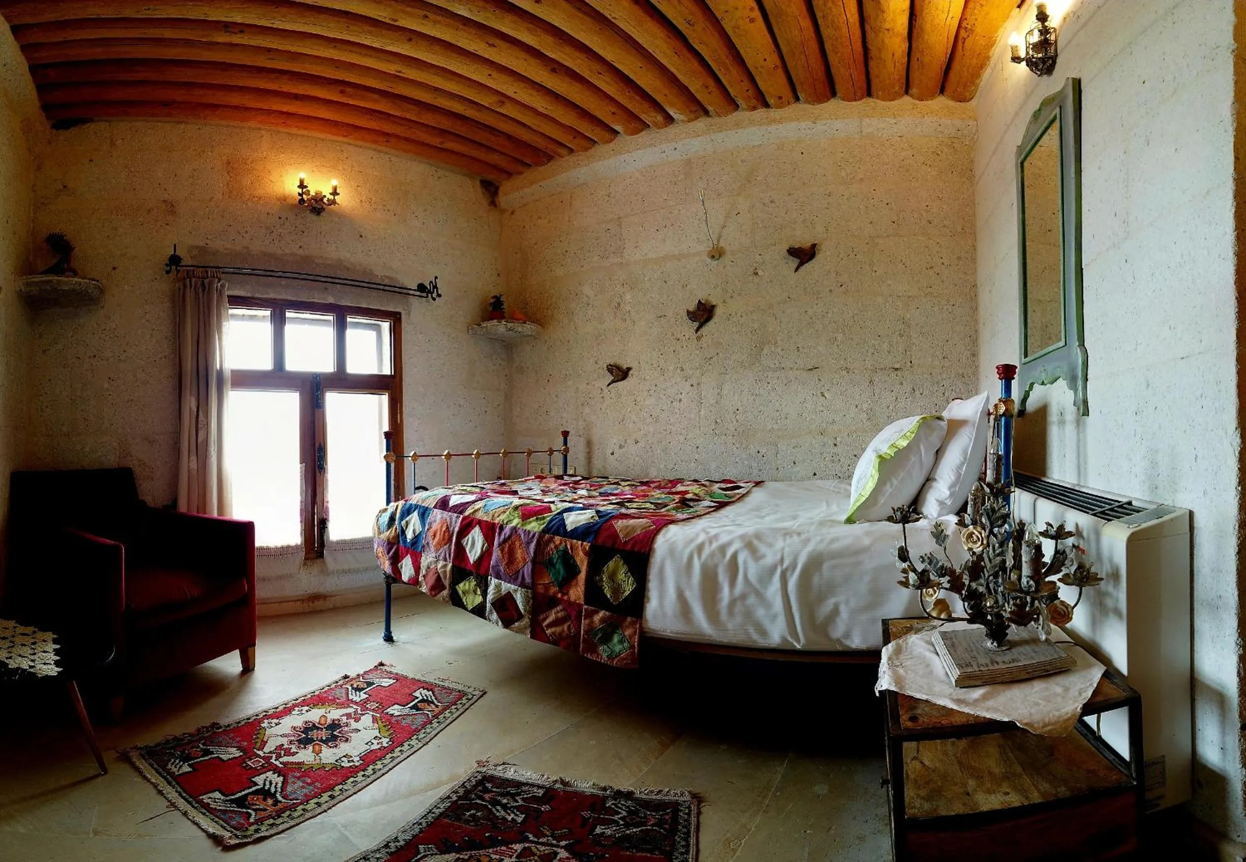 Bed in Pigeon Hotel Cappadocia