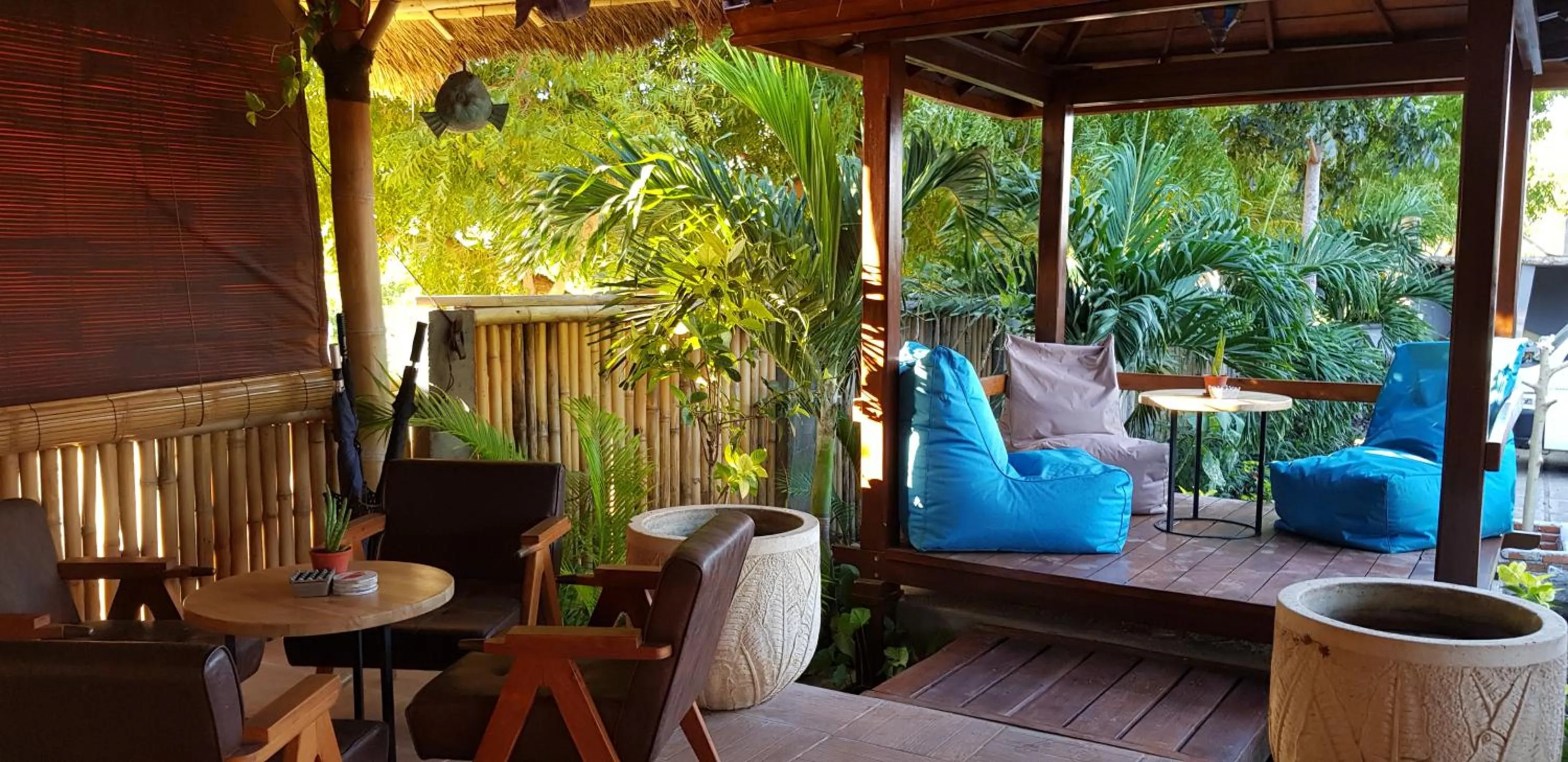 Lounge or bar in Ombak Resort at Ekas , a luxury surf and kite destination, Close to Inside Ekas beach
