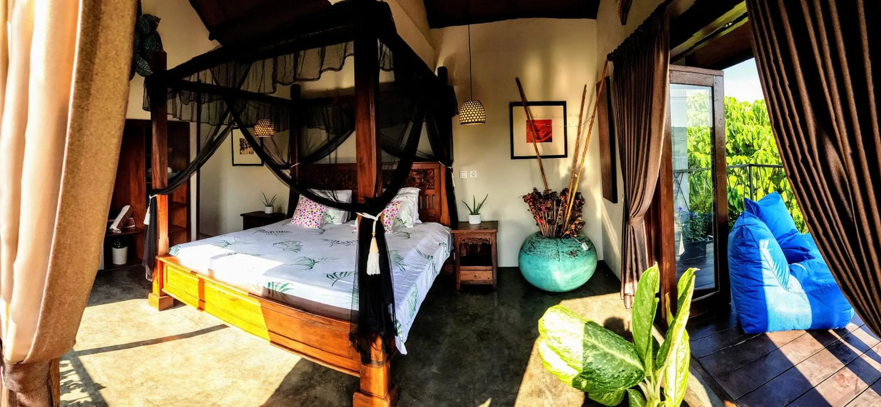 Photo of the whole room, Bed in Ombak Resort at Ekas , a luxury surf and kite destination, Close to Inside Ekas beach