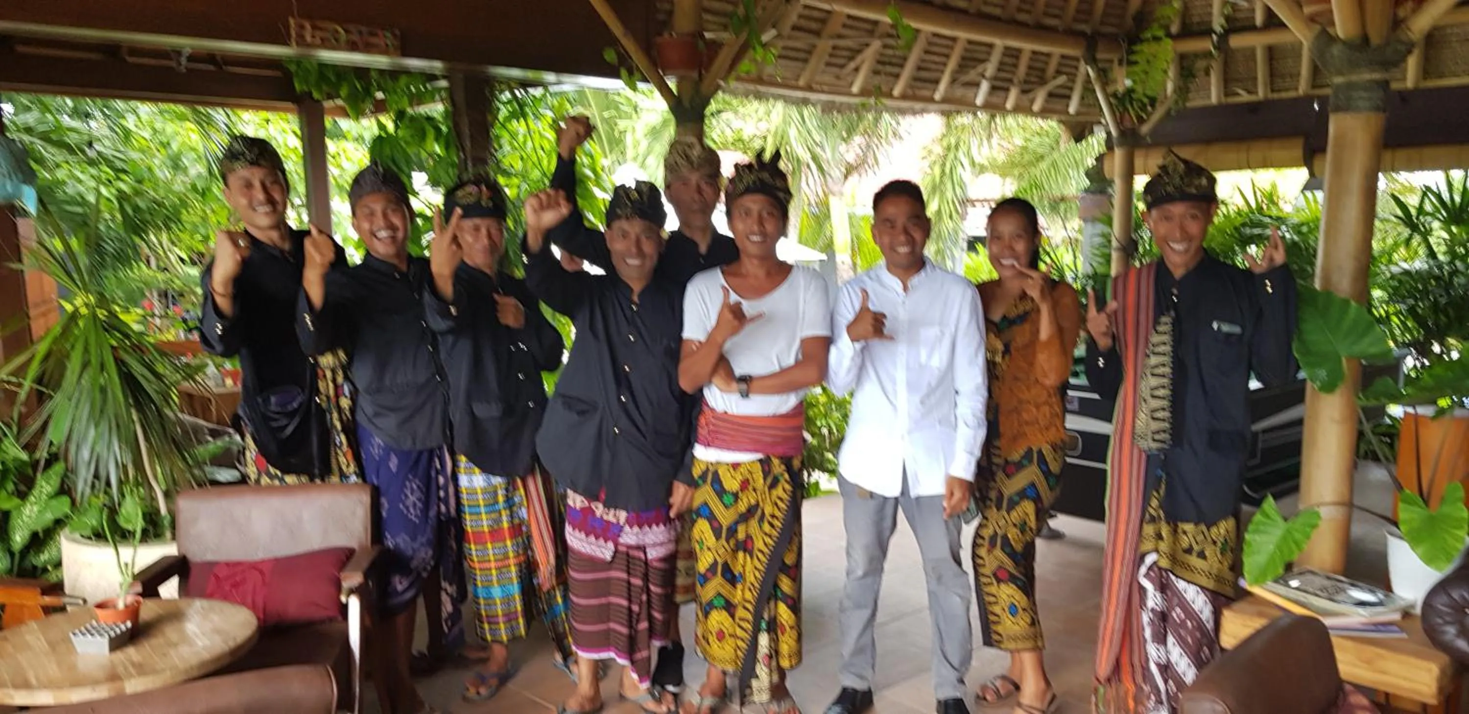 Staff in Ombak Resort at Ekas , a luxury surf and kite destination, Close to Inside Ekas beach