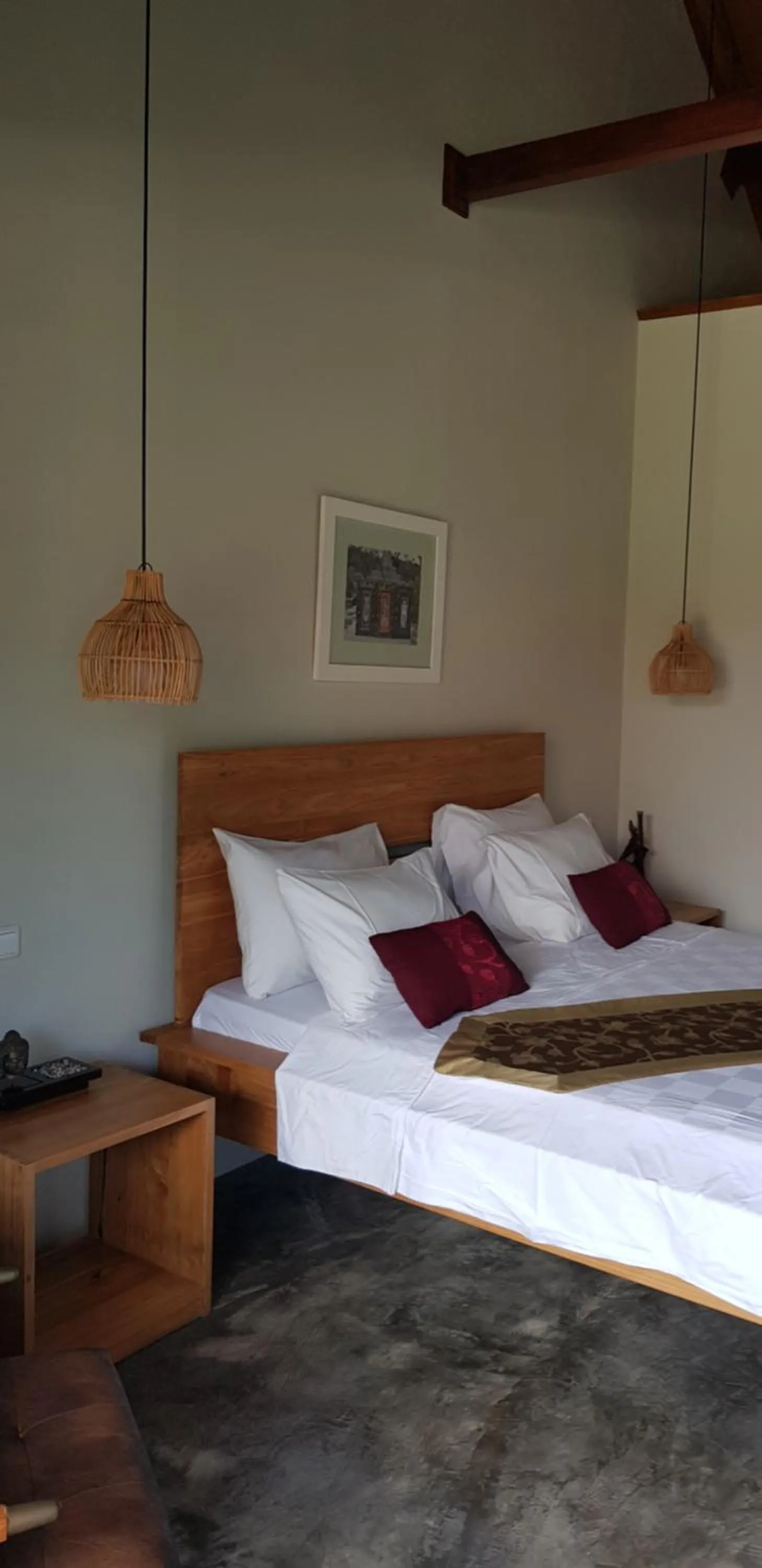 Bed in Ombak Resort at Ekas , a luxury surf and kite destination, Close to Inside Ekas beach