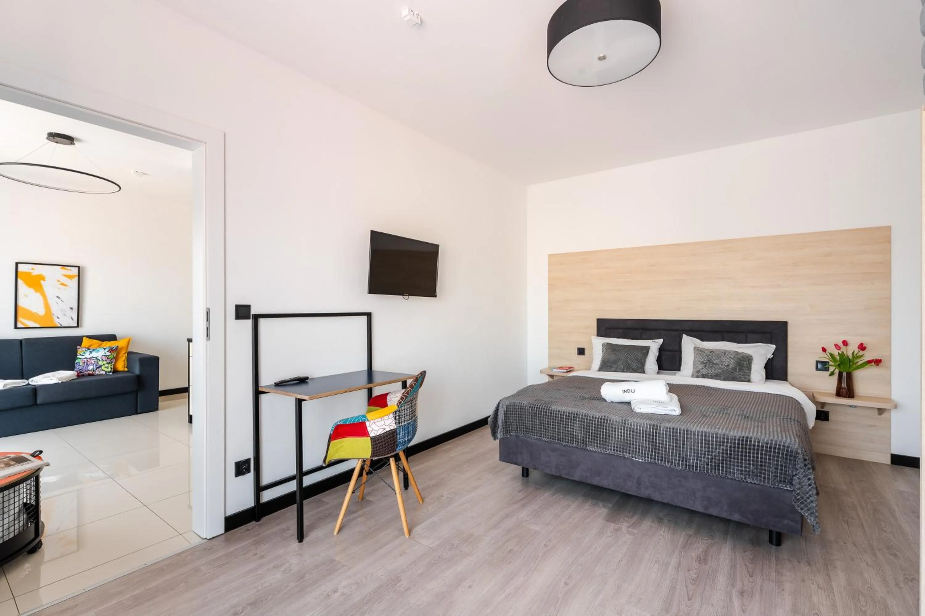 Bed in IND.U Apartamenty