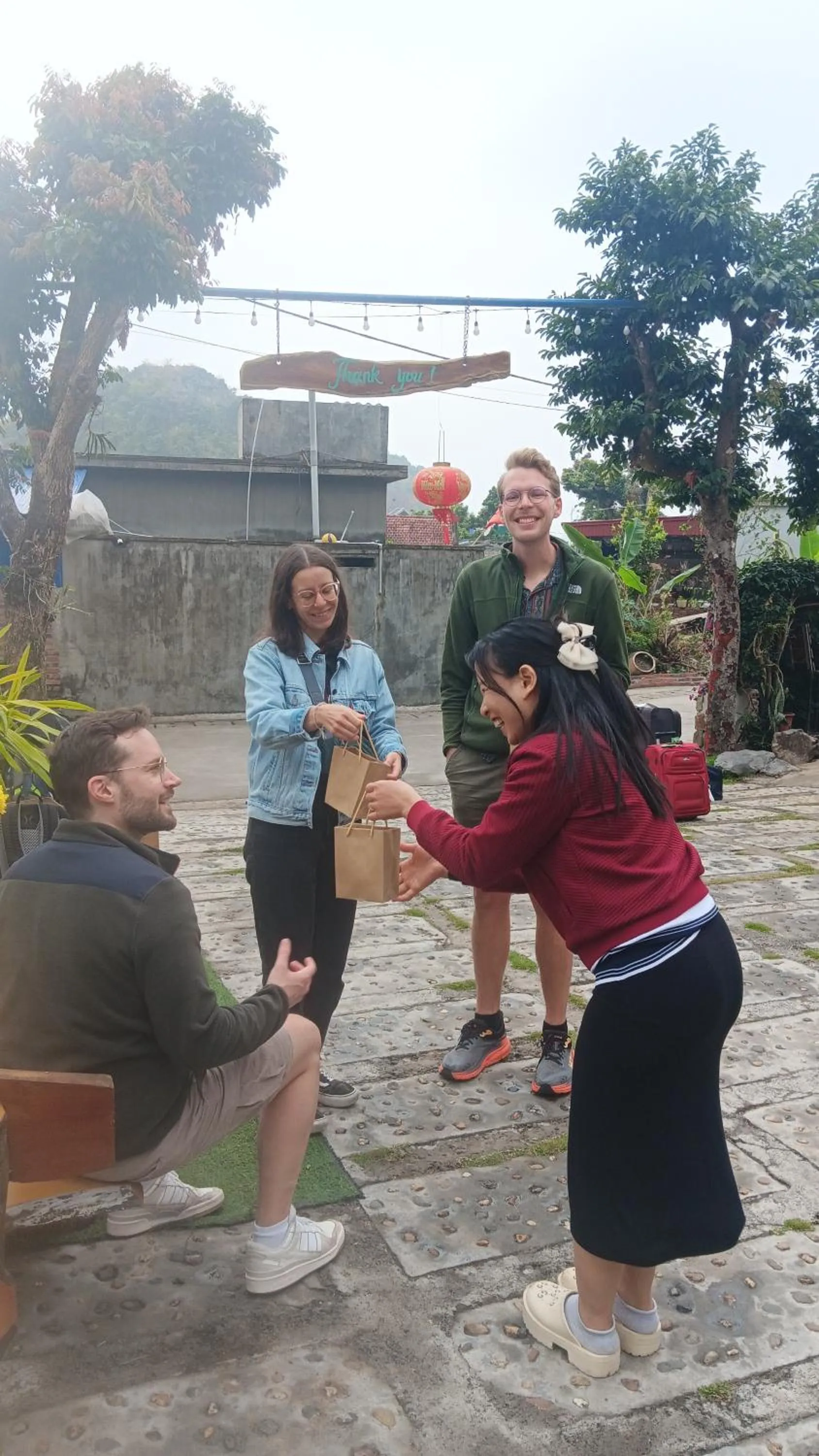 group of guests in Tran Chau Garden Home