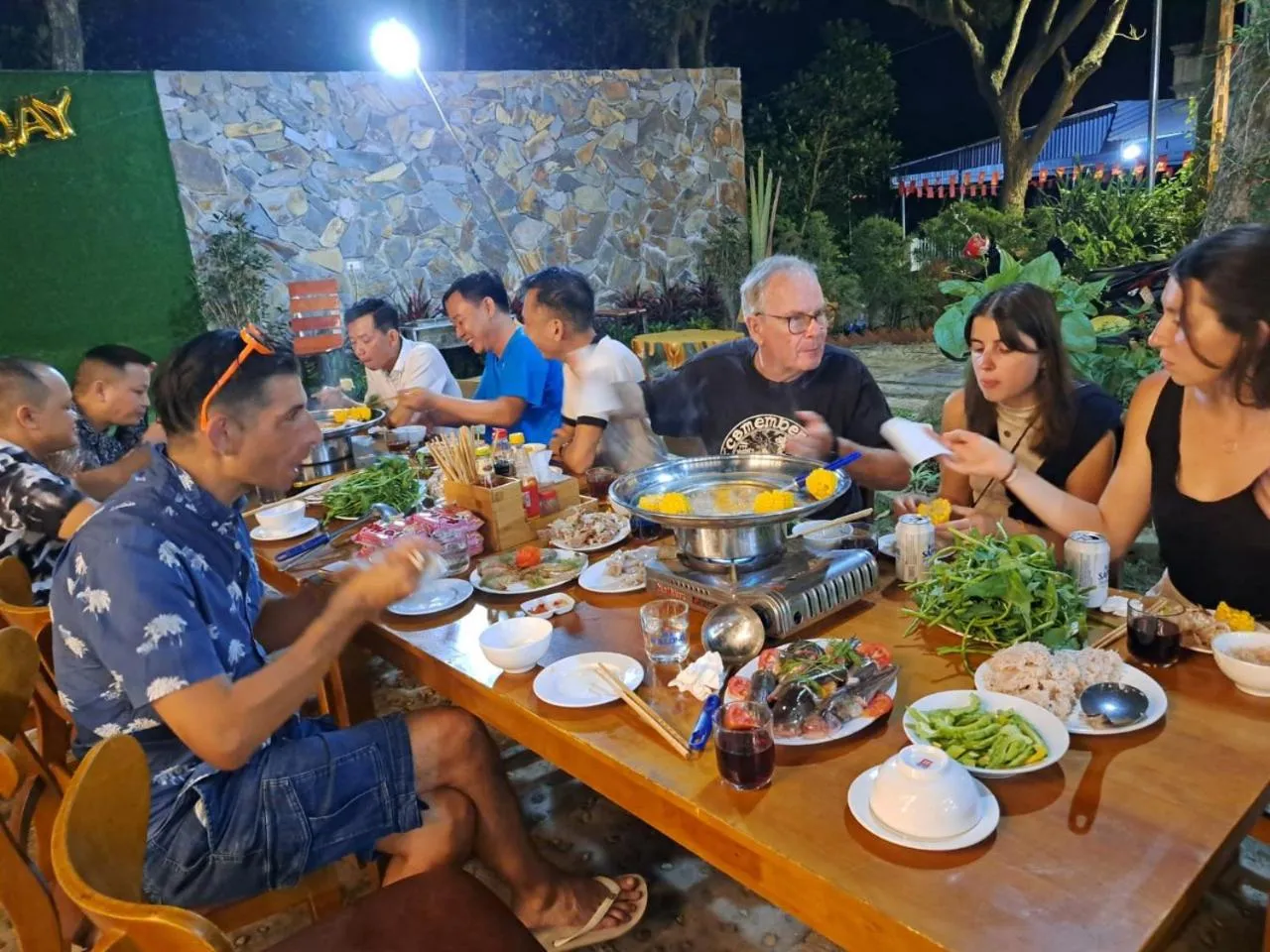 Evening entertainment in Tran Chau Garden Home