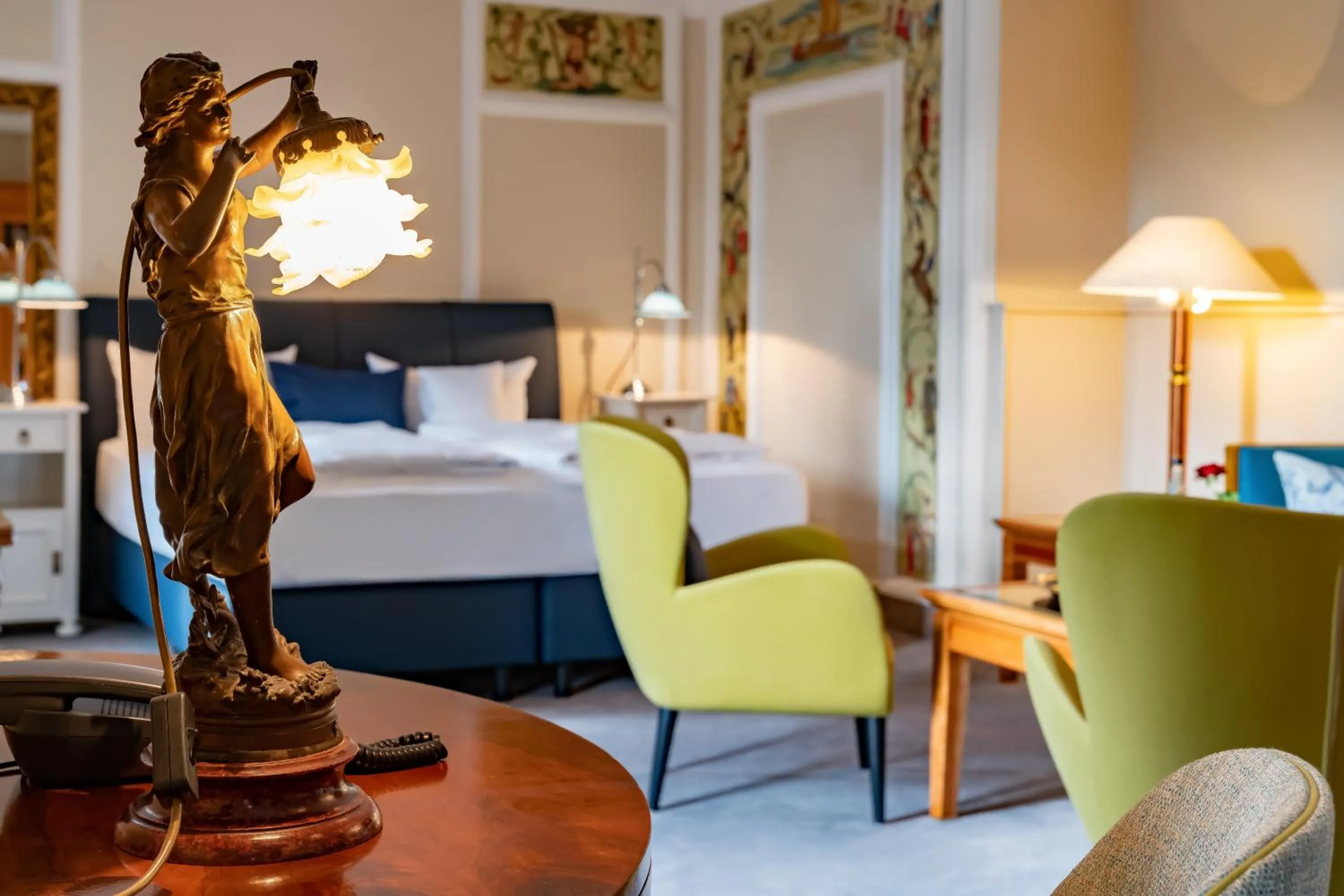 Photo of the whole room, Bed in Romantik Jugendstilhotel Bellevue