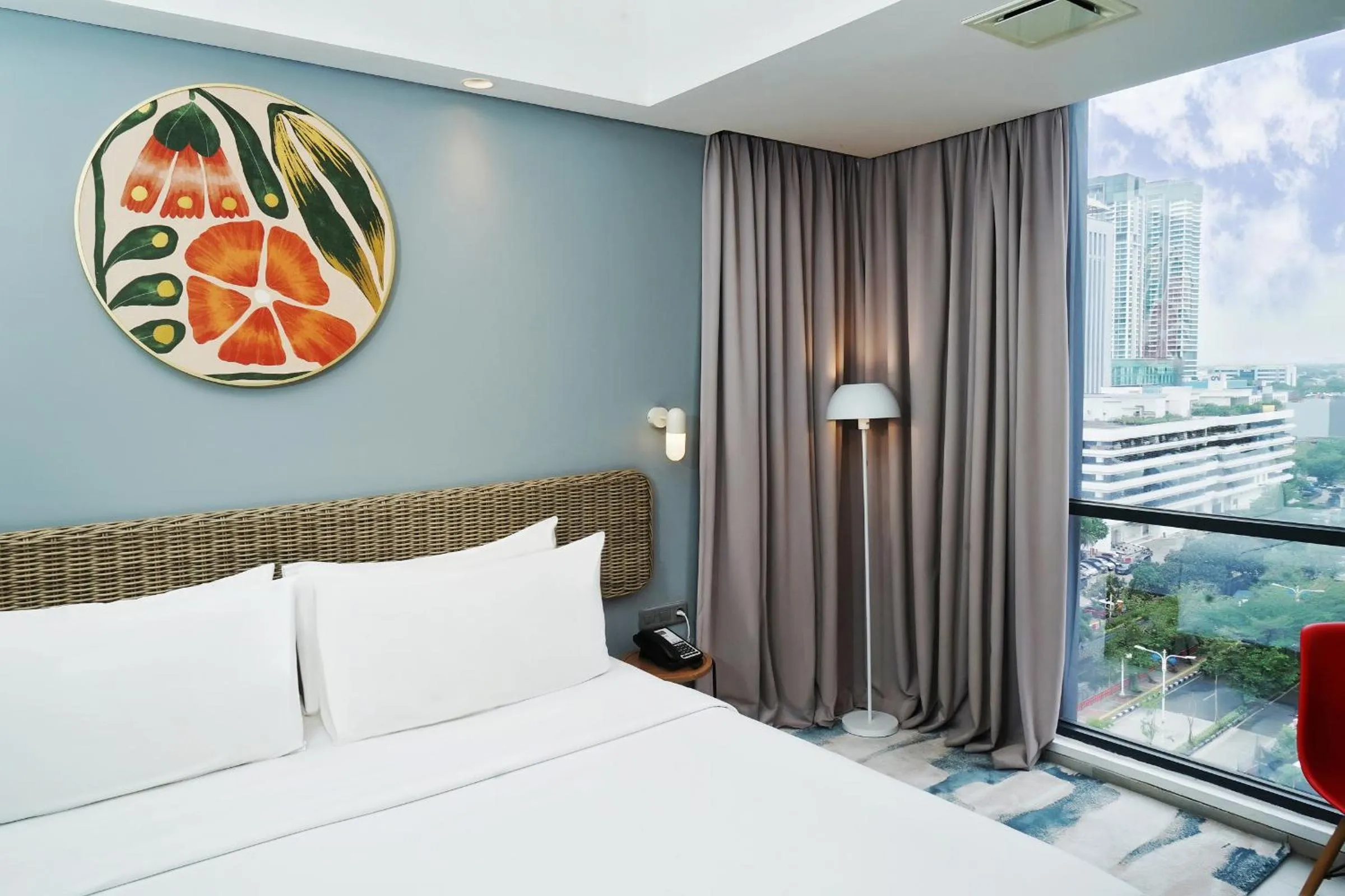 Bedroom, Bed in Neo Hotel Puri Indah