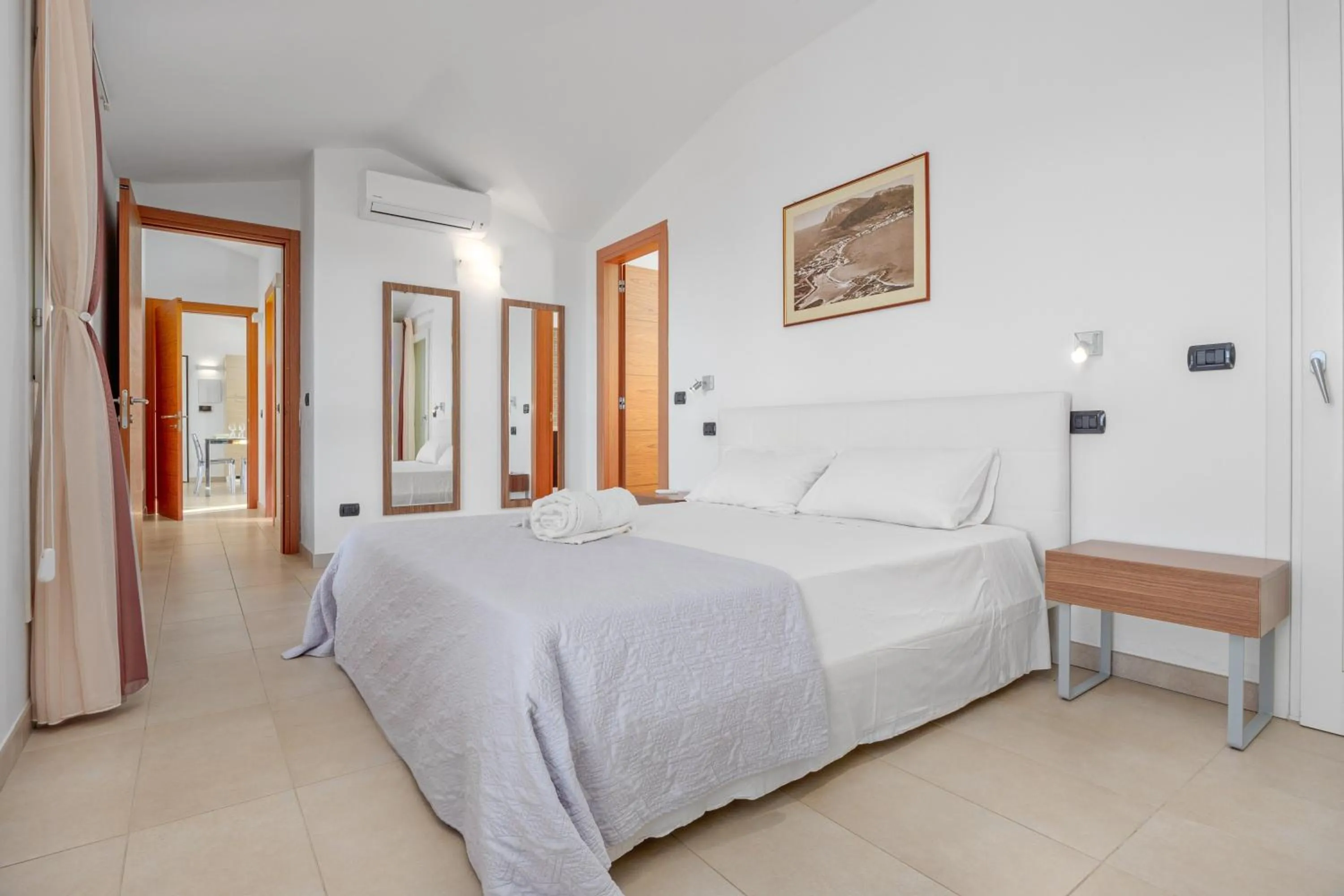 Living room, Bed in Villa Marconi Apartment 12a attico