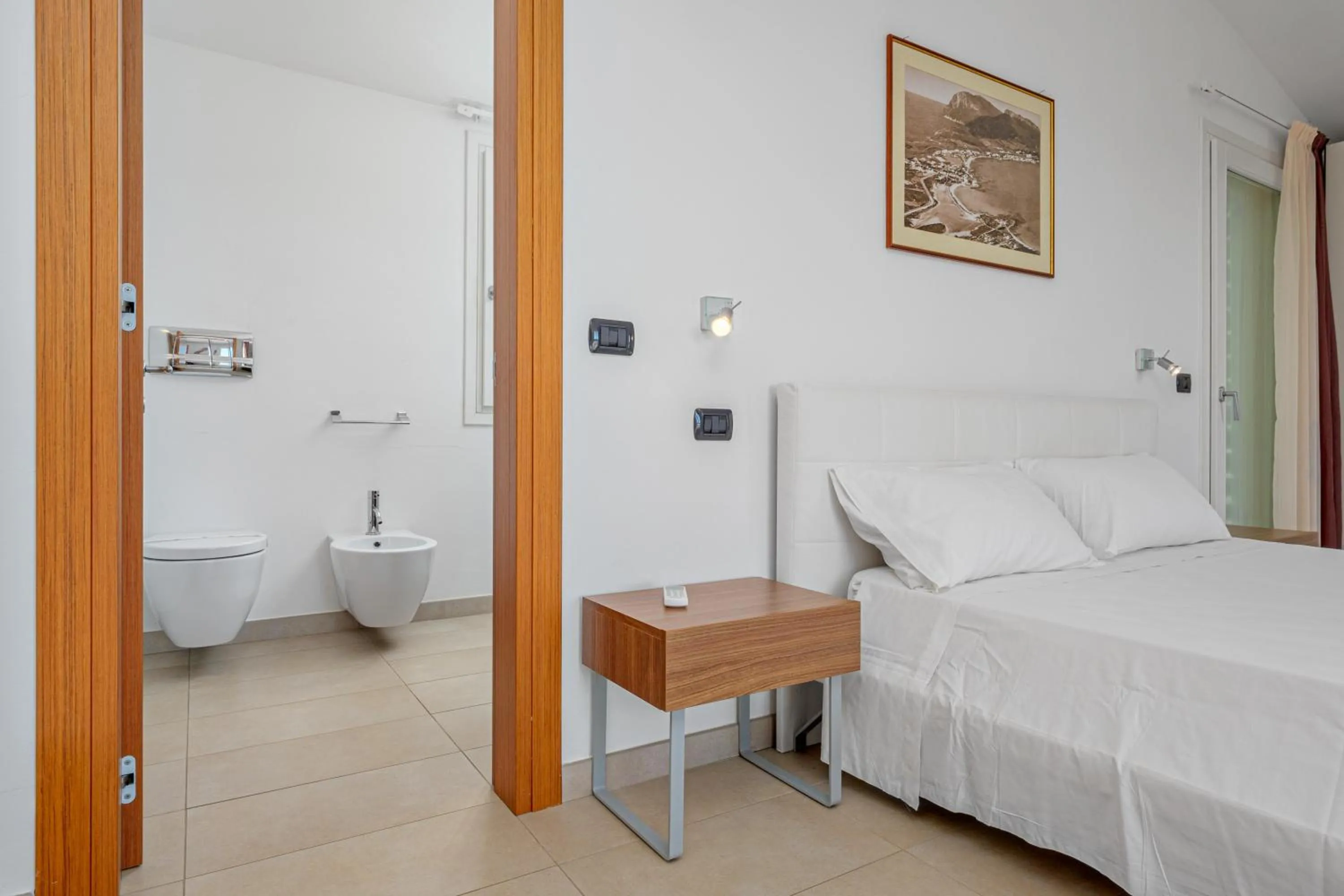 Bathroom, Bed in Villa Marconi Apartment 12a attico
