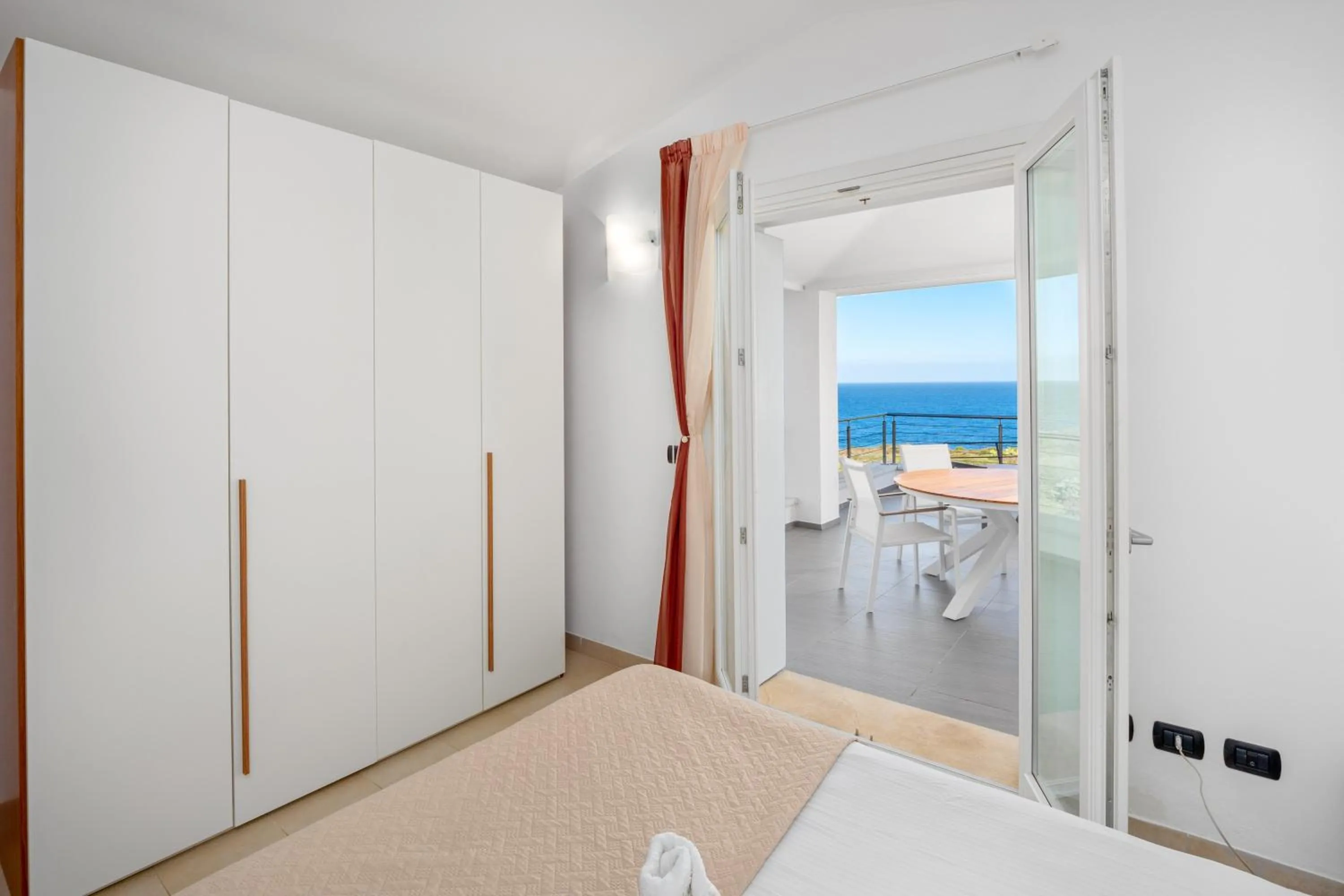 Living room, Bed in Villa Marconi Apartment 12a attico