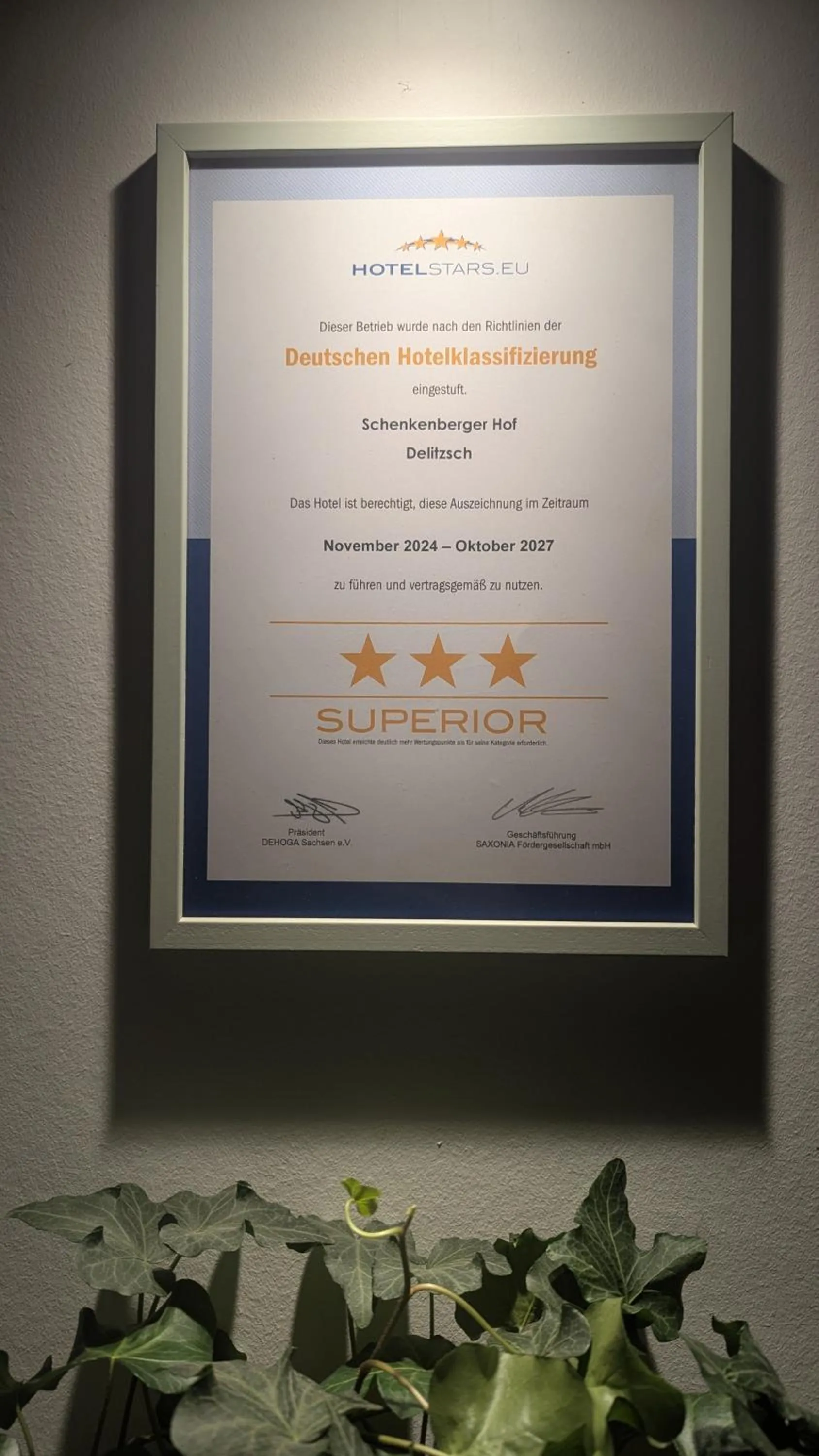 Certificate/Award in Land-gut-Hotel Schenkenberger Hof