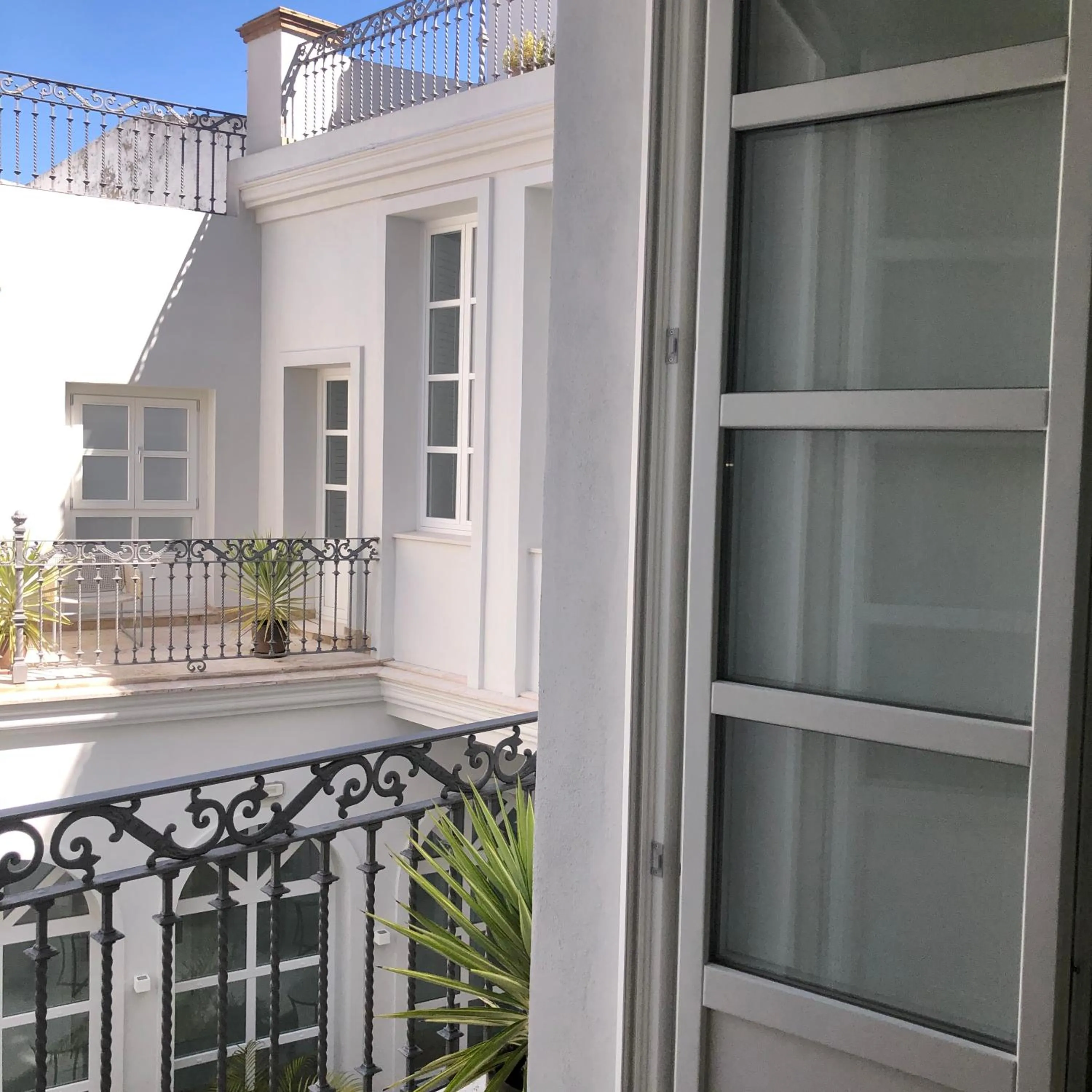 Inner courtyard view in Hotel Boutique Palacio Corredera
