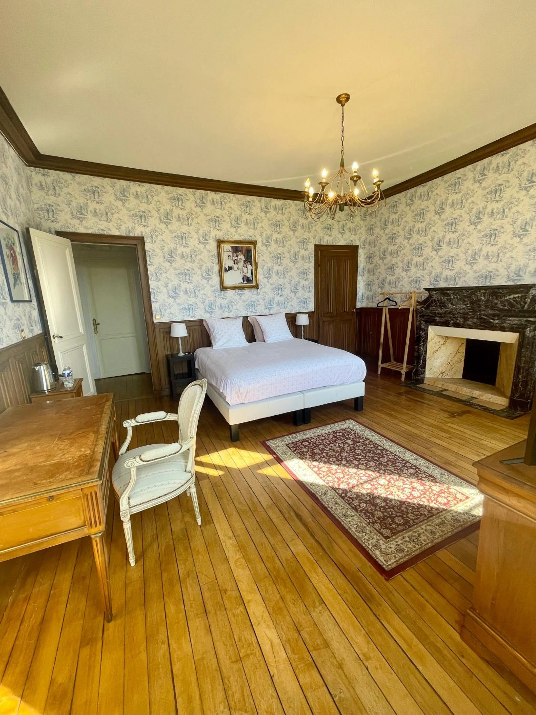 Bed in Château du Boulay Morin