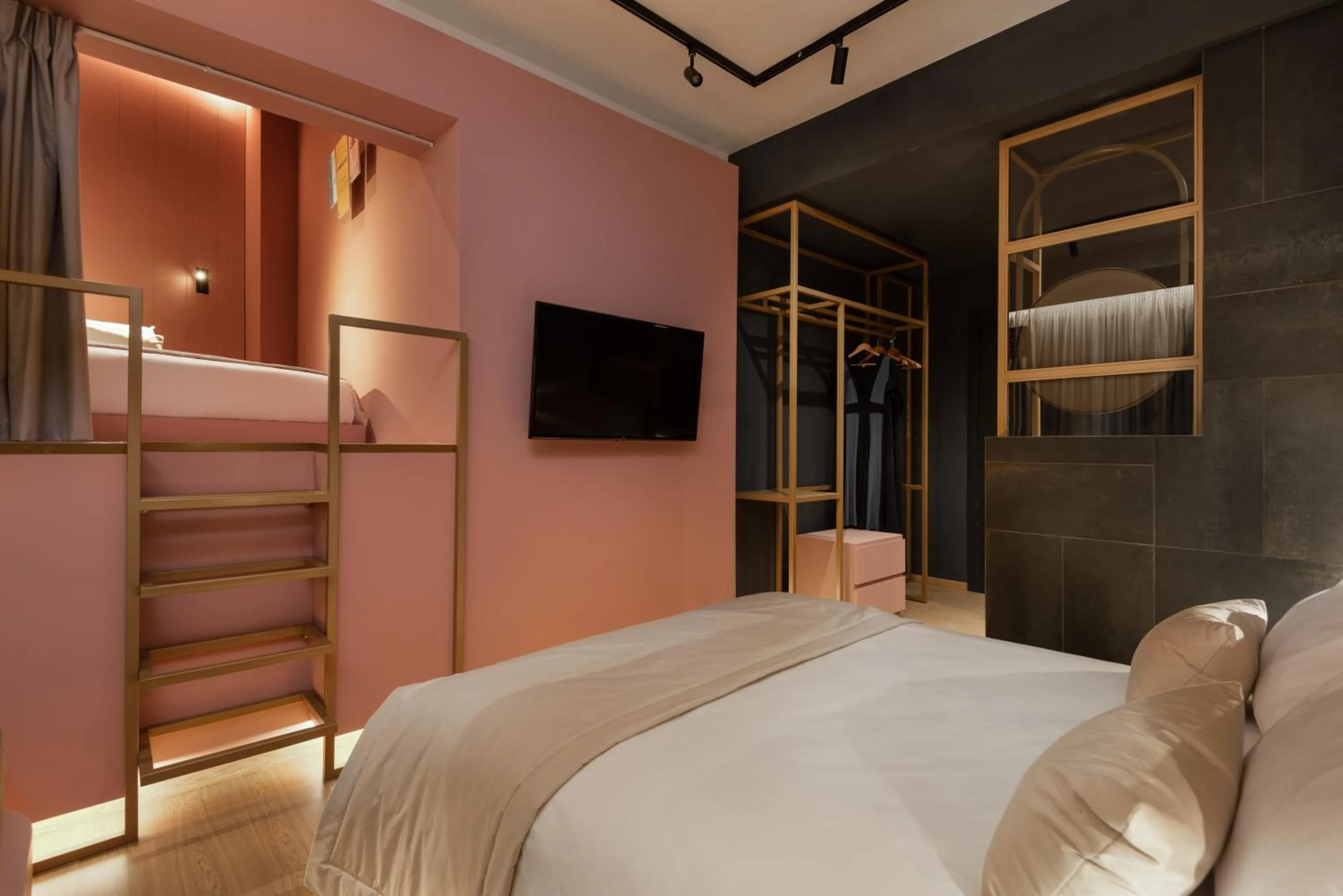 Bed in Colors Hotel Athens