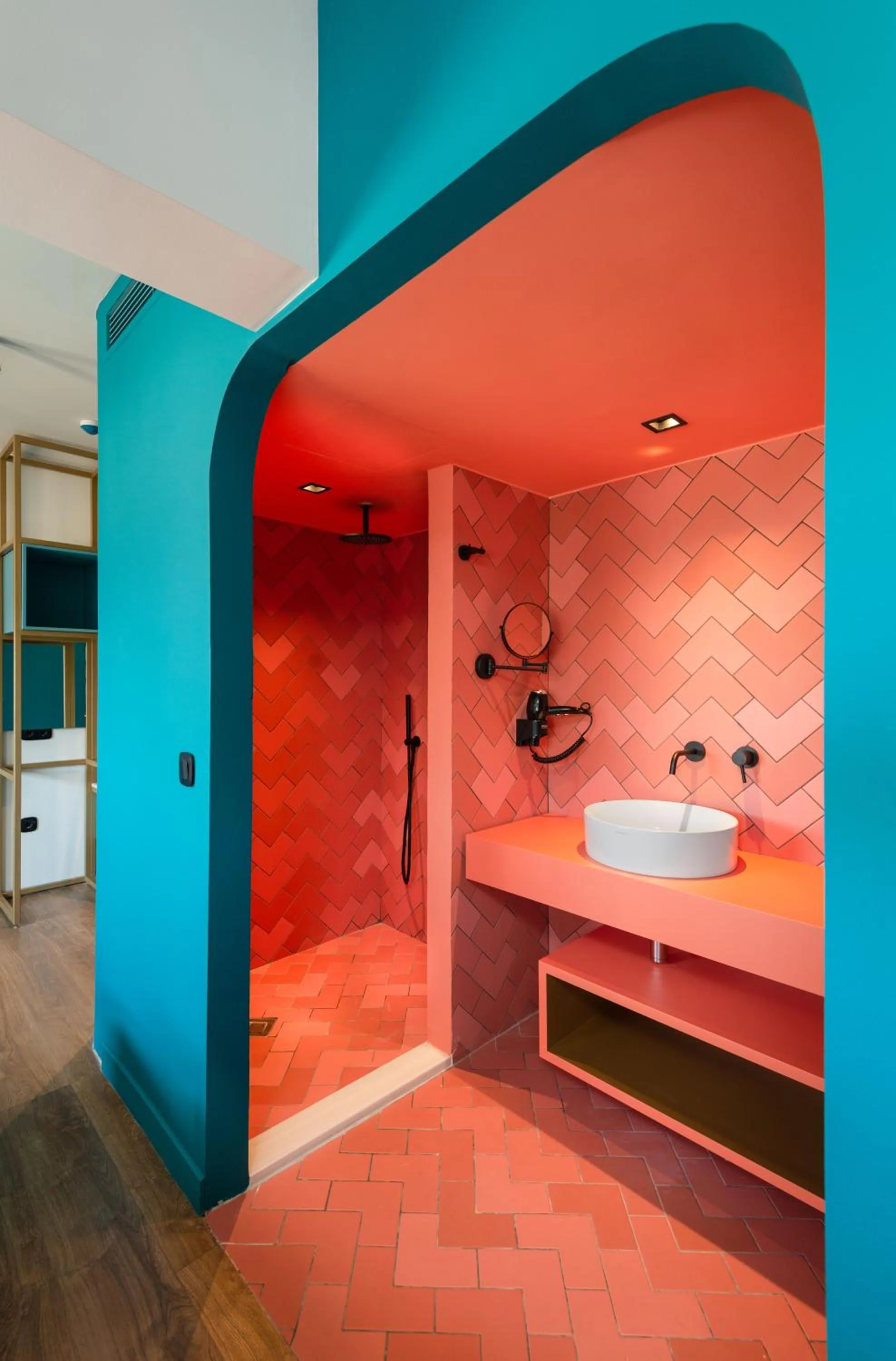 Bathroom, Bed in Colors Hotel Athens