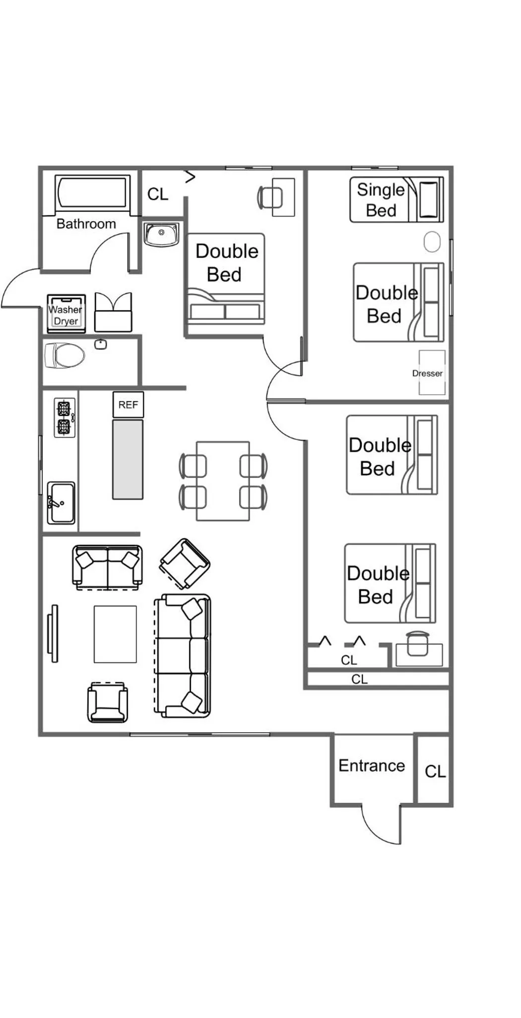 Floor plan in Condominium Palace Resort Chatan III