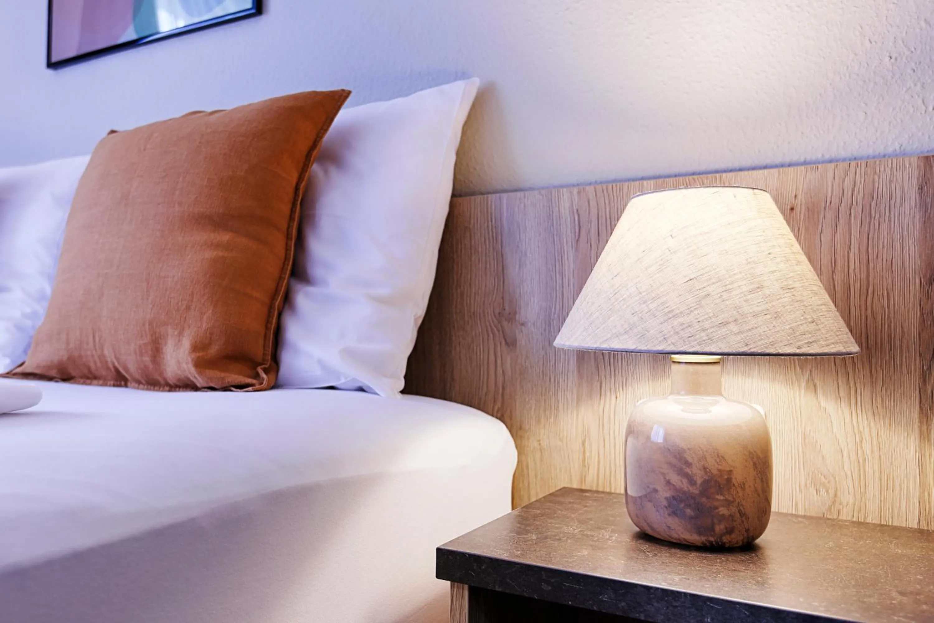 Decorative detail, Bed in Hotel Fischzucht in Würzburg