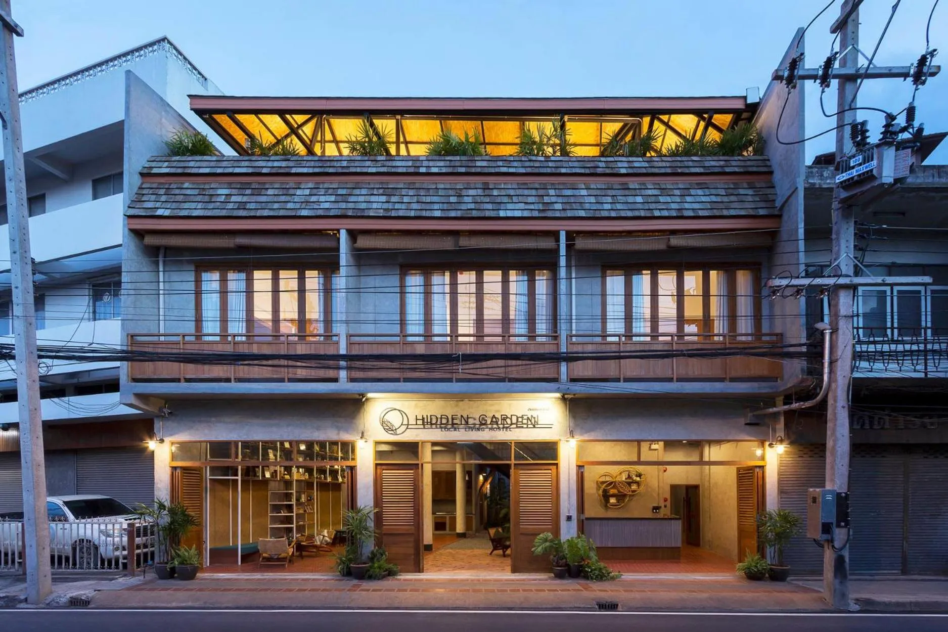 Property building in Hidden Garden Hostel