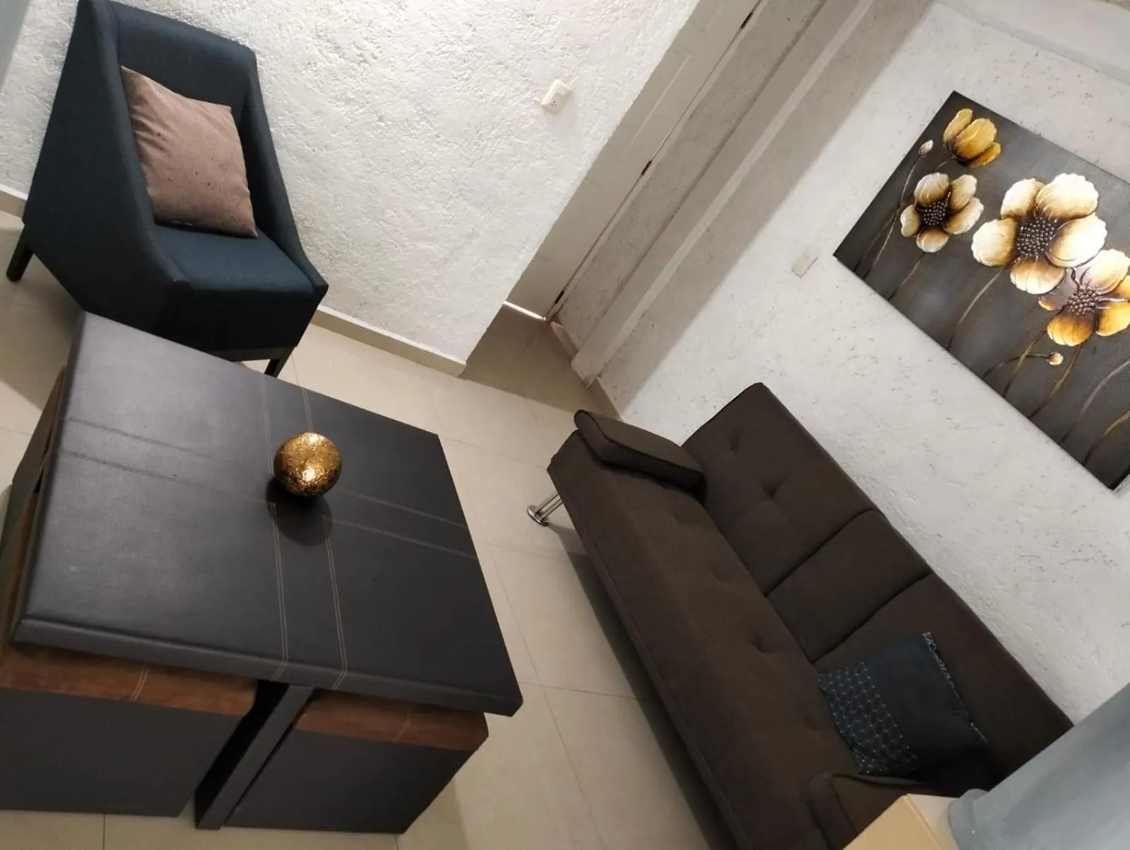 Living room in Hotel Dos Mundos, Isla Cozumel