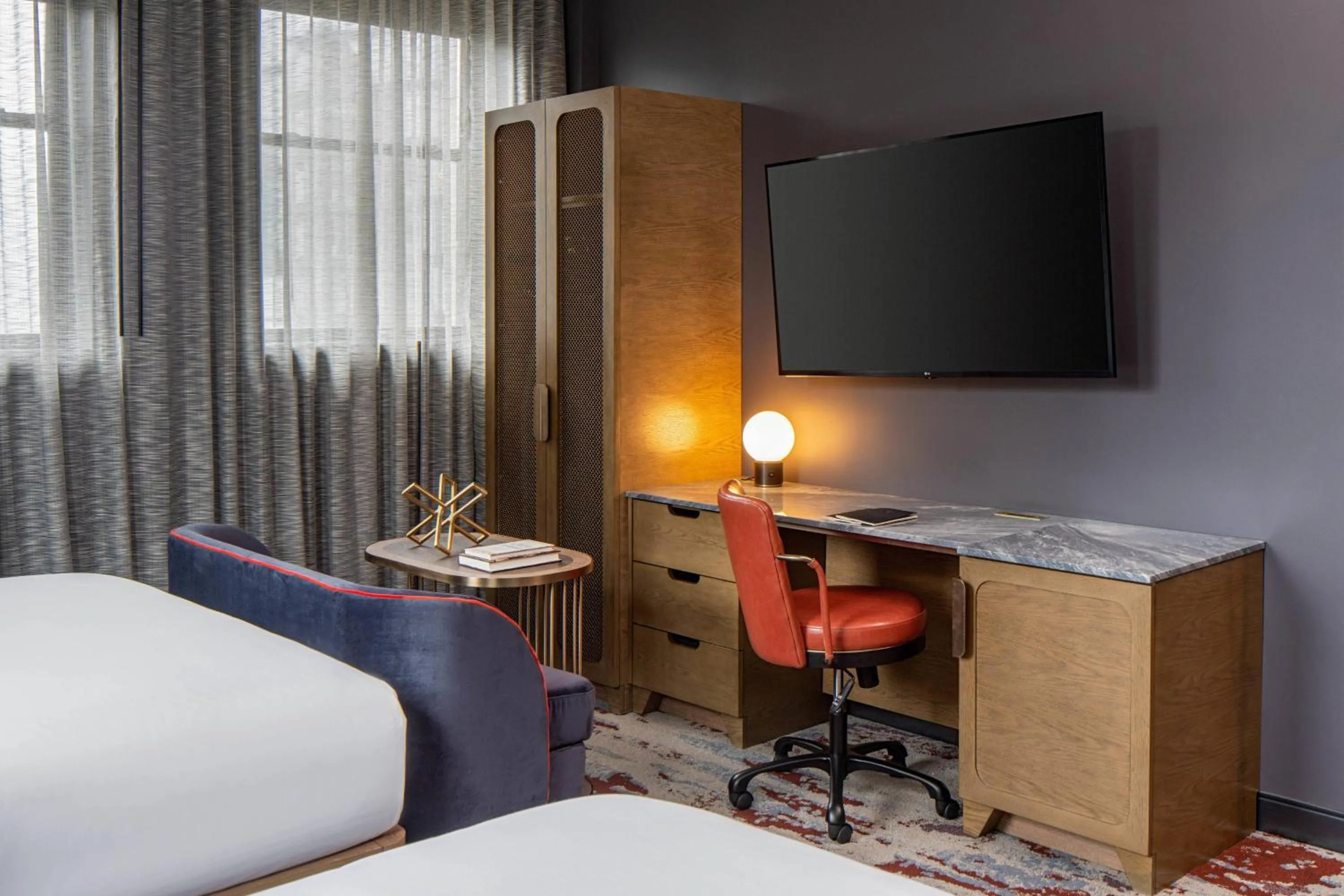 Photo of the whole room, Bed in The Industrialist Hotel, Pittsburgh, Autograph Collection