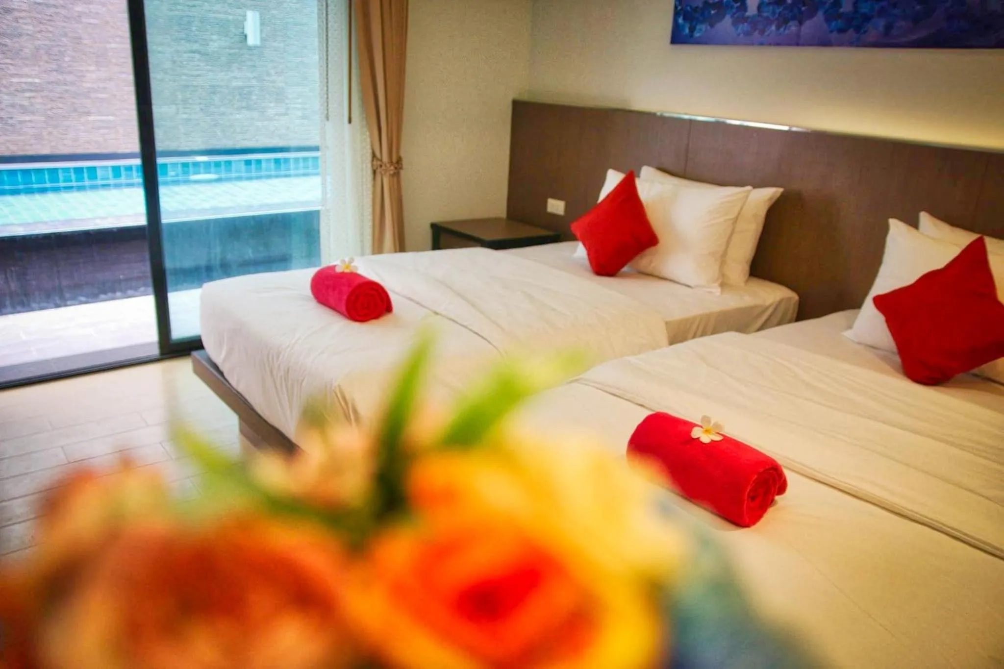 Bed in Scandia Beach Hotel