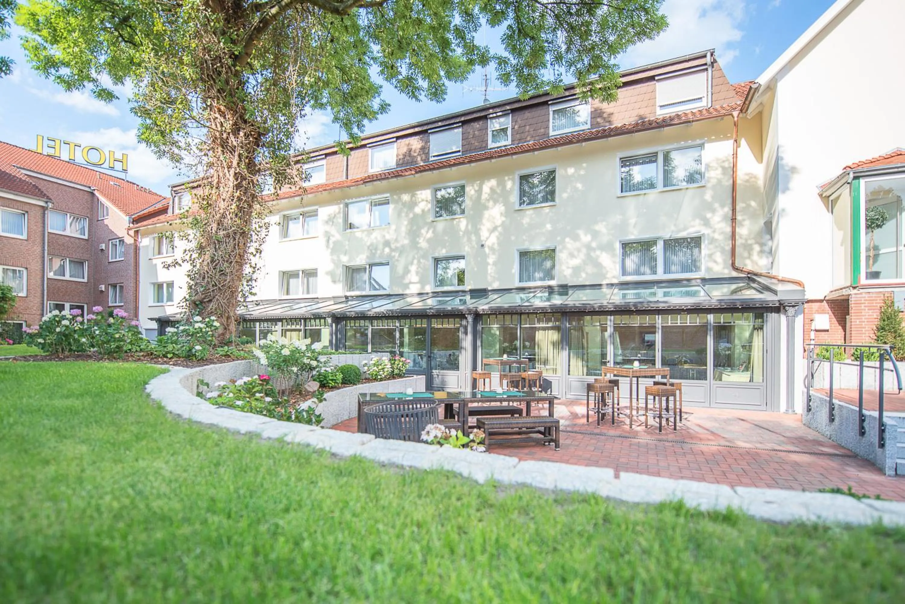 Inner courtyard view in Hotel Hennies