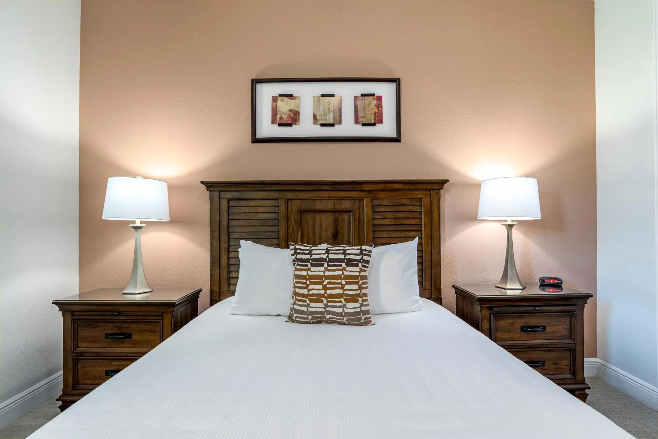 Bedroom, Bed in Upscale Modern Getaway home with heated pool/hot tub, 9 beds 8.5 bath Sleeps 18+