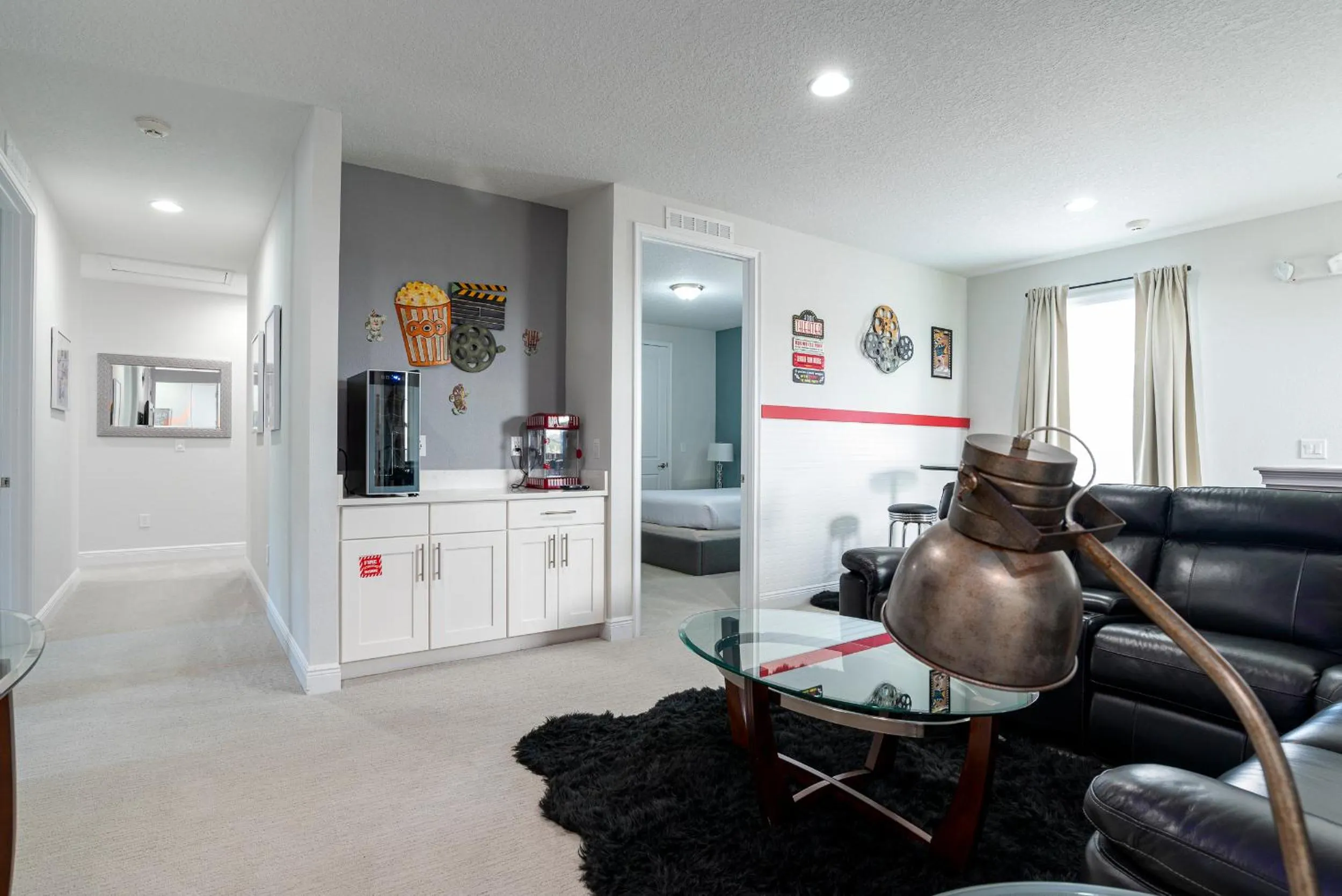 Seating area in Upscale Modern Getaway home with heated pool/hot tub, 9 beds 8.5 bath Sleeps 18+