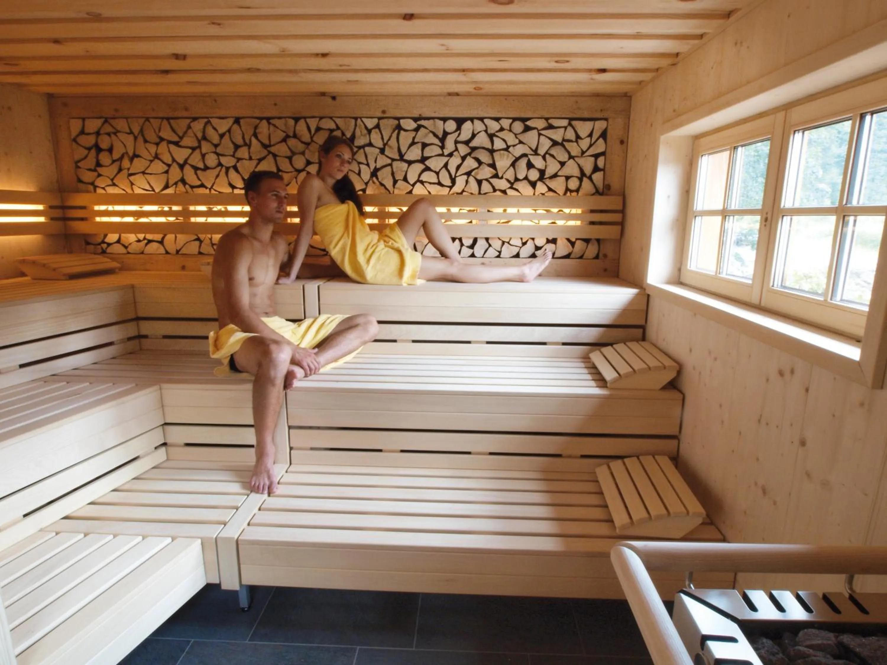 Sauna, Bed in Das Waldhotel - Genuss & Wellness am Notschreipass