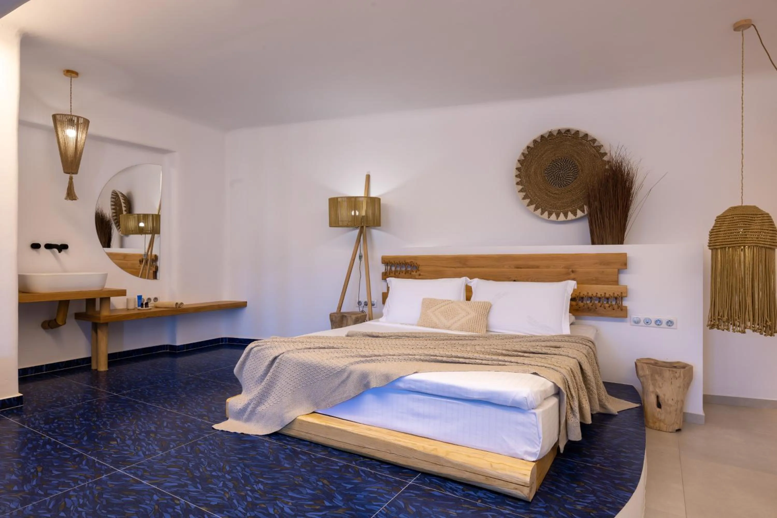 Bedroom, Bed in Infinity Blue Boutique Hotel Astypalaia