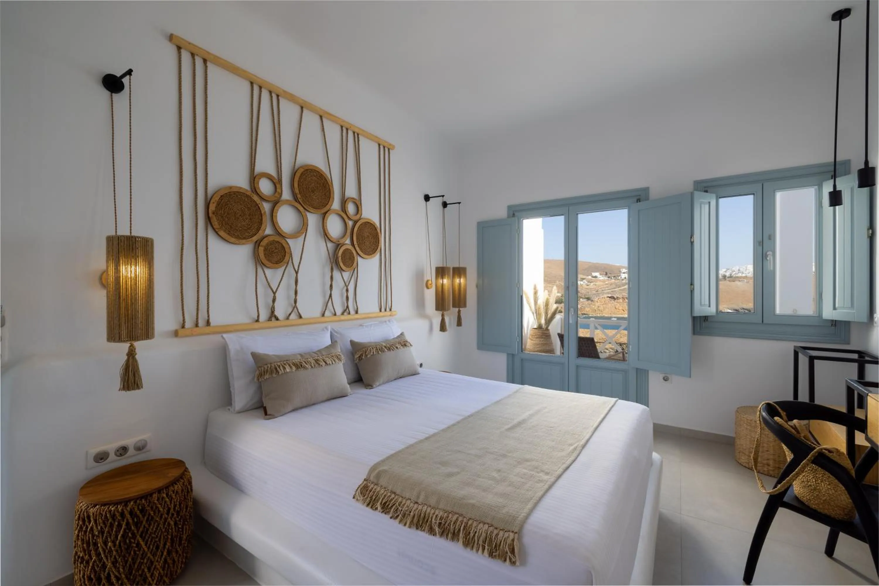 Bed in Infinity Blue Boutique Hotel Astypalaia