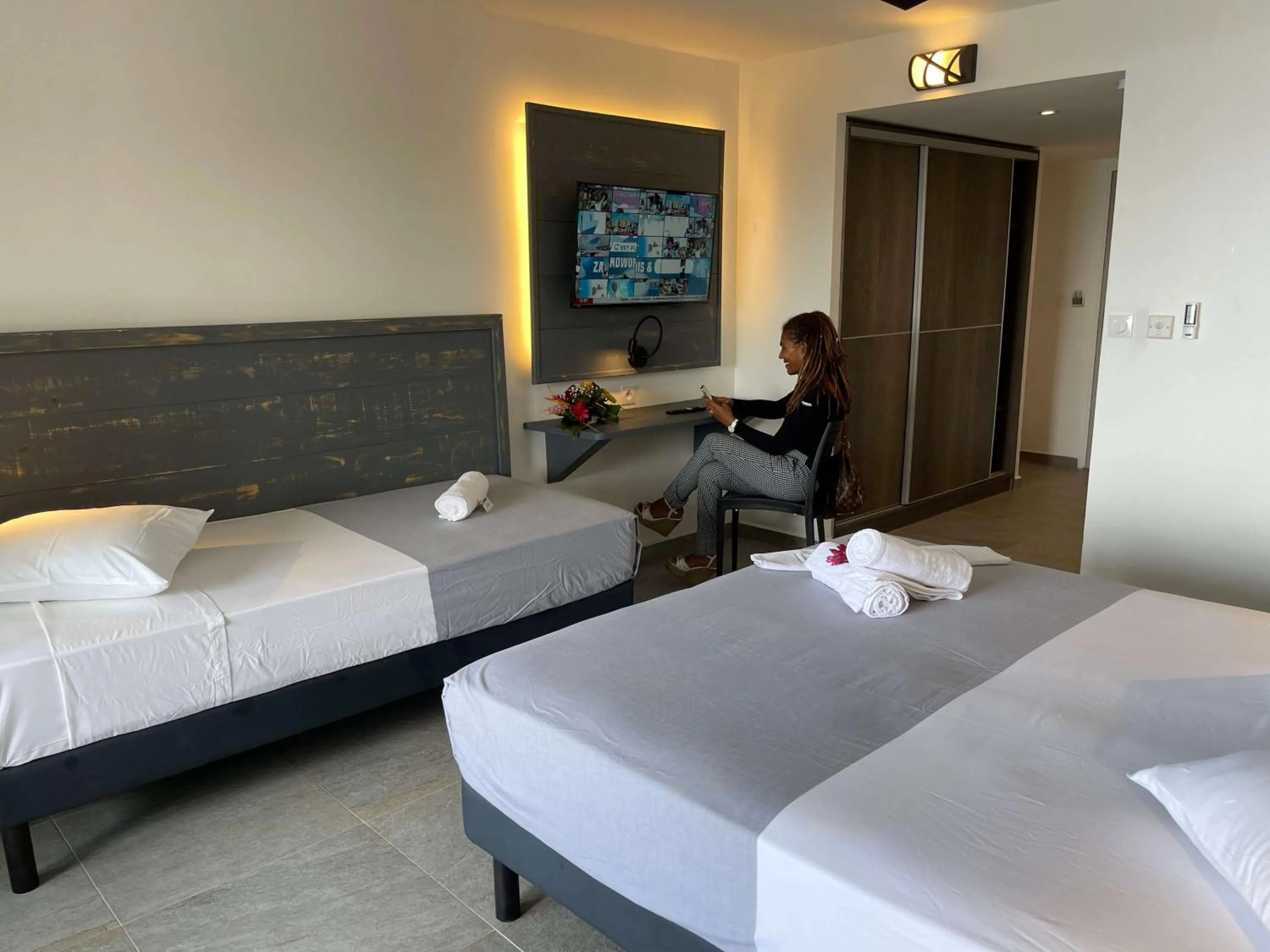 Bedroom, Bed in Karaibes Hotel