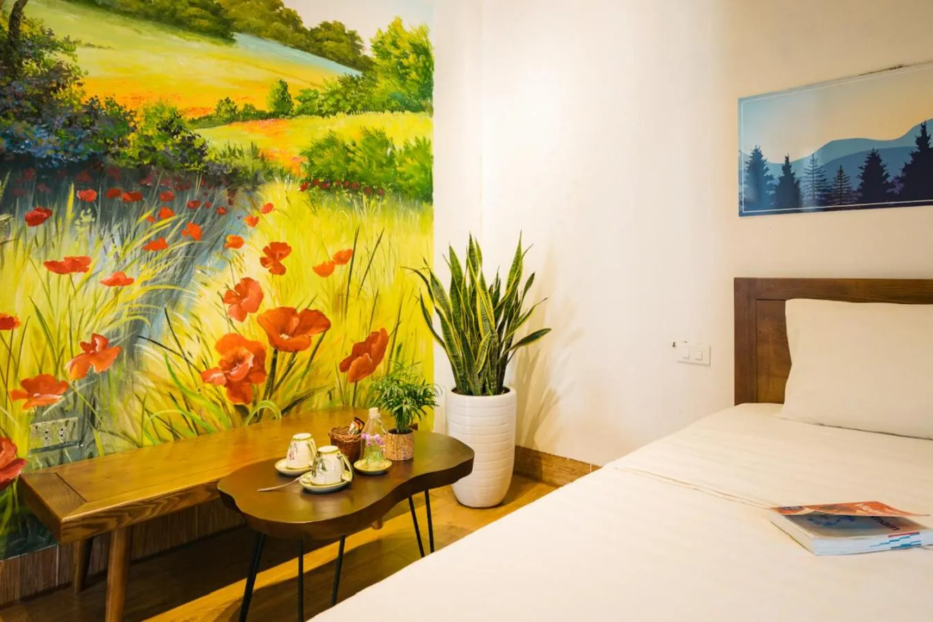 Seating area, Bed in The Autumn Homestel