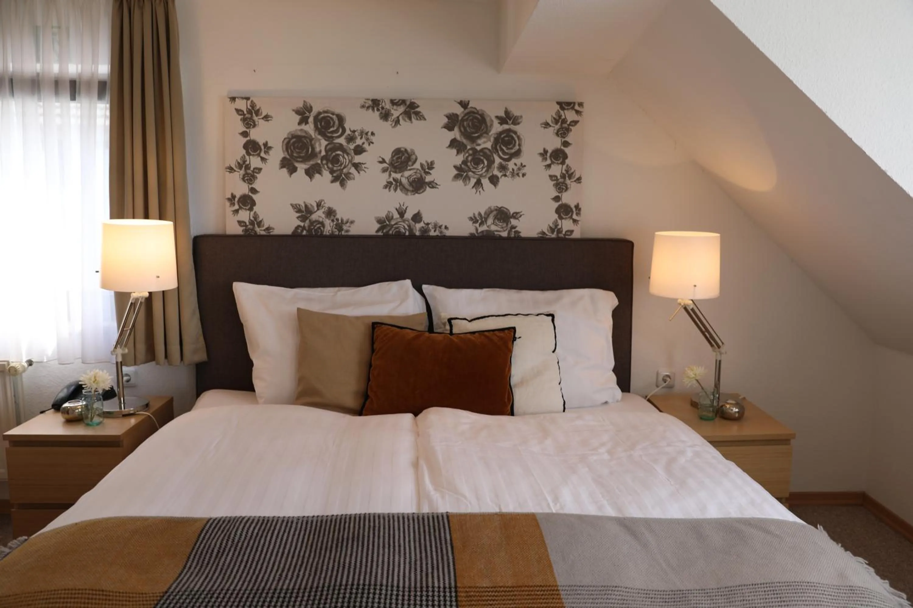 Bed in Hotel Weinlaube