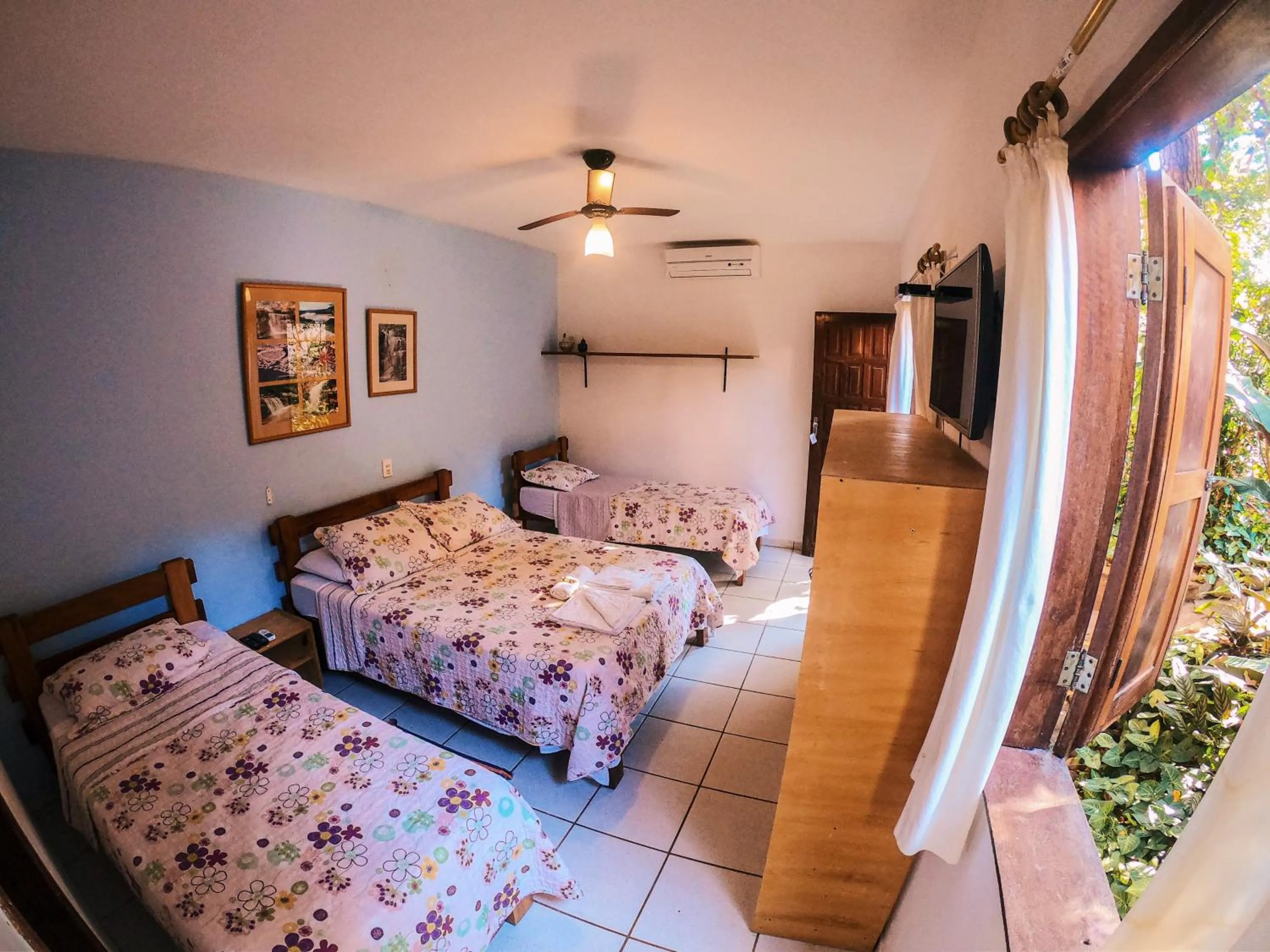 Bed in Pousada Bons Lençóis