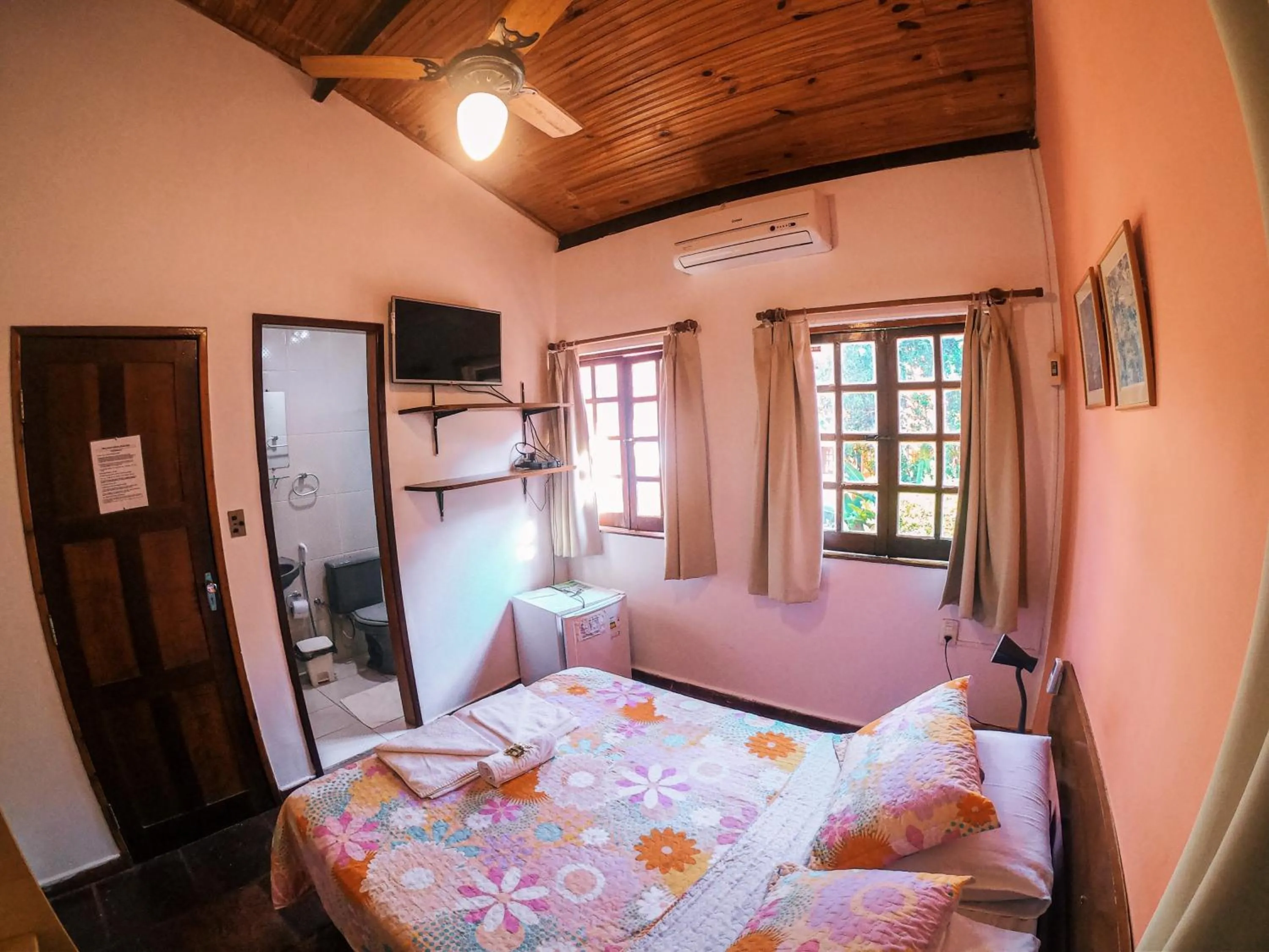 Bed in Pousada Bons Lençóis