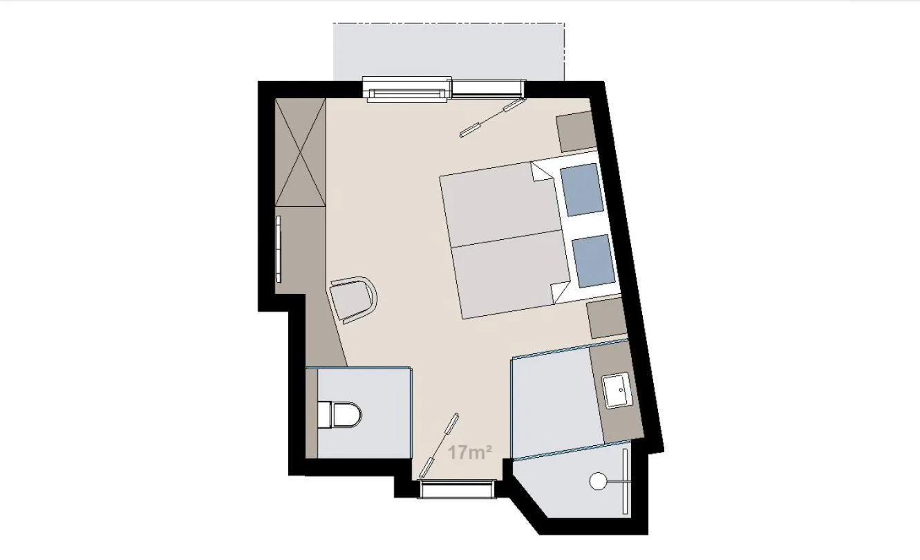 Photo of the whole room in Hotel Alpina