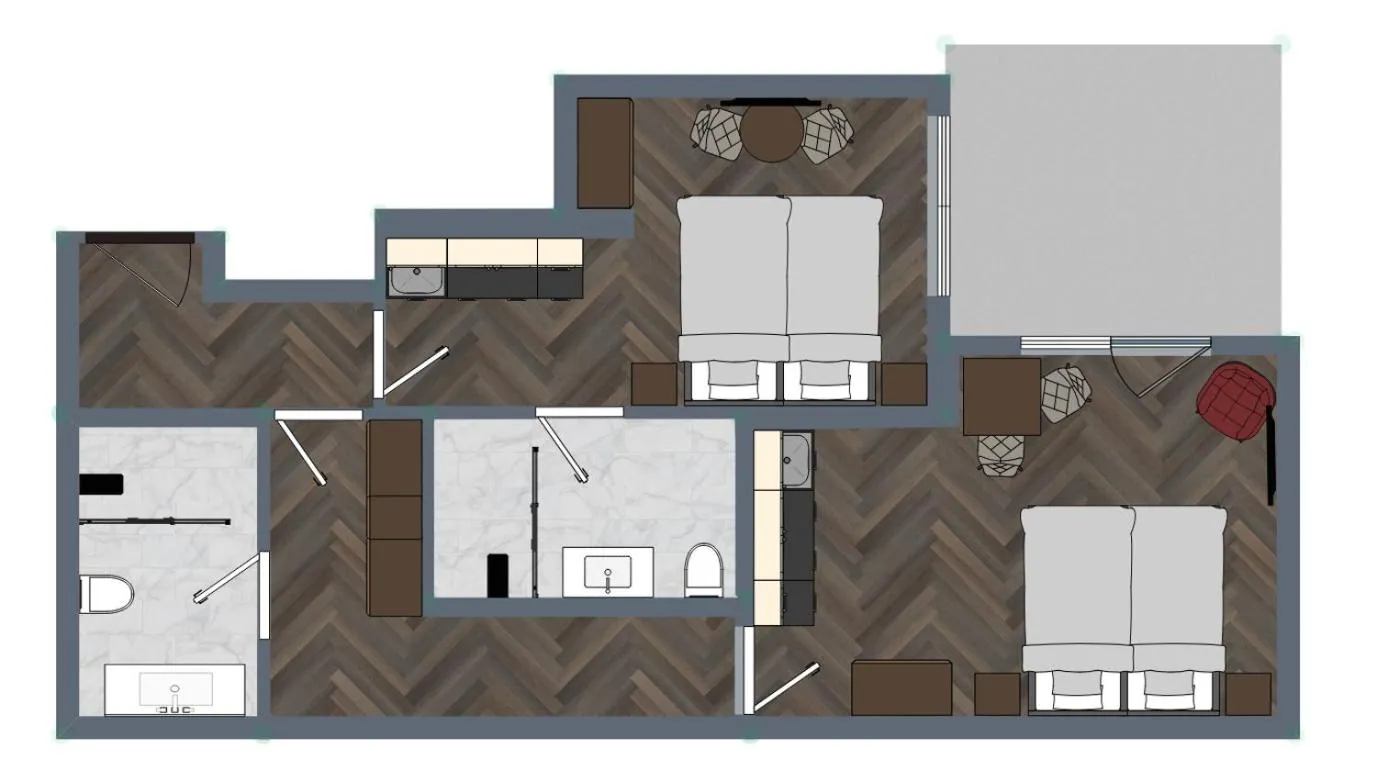 Photo of the whole room in Hotel Alpina