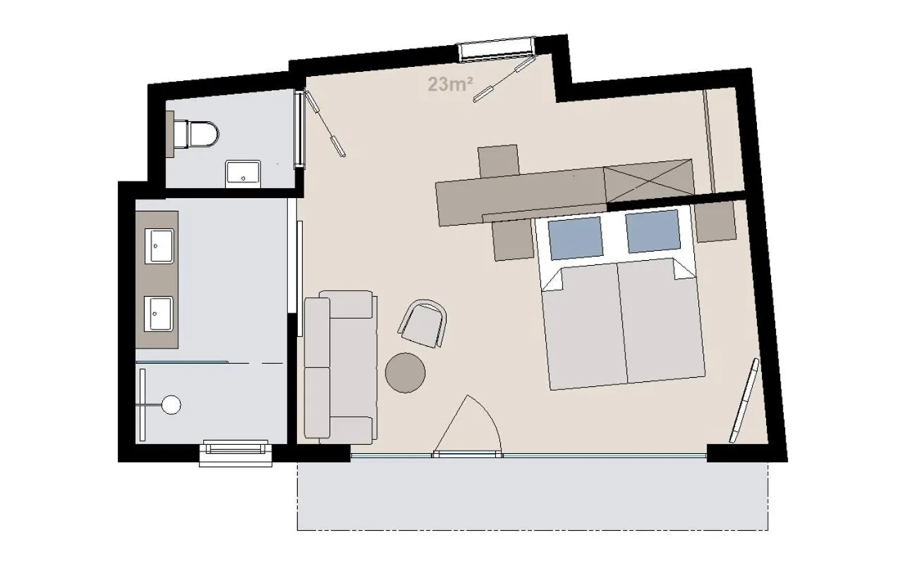 Photo of the whole room in Hotel Alpina