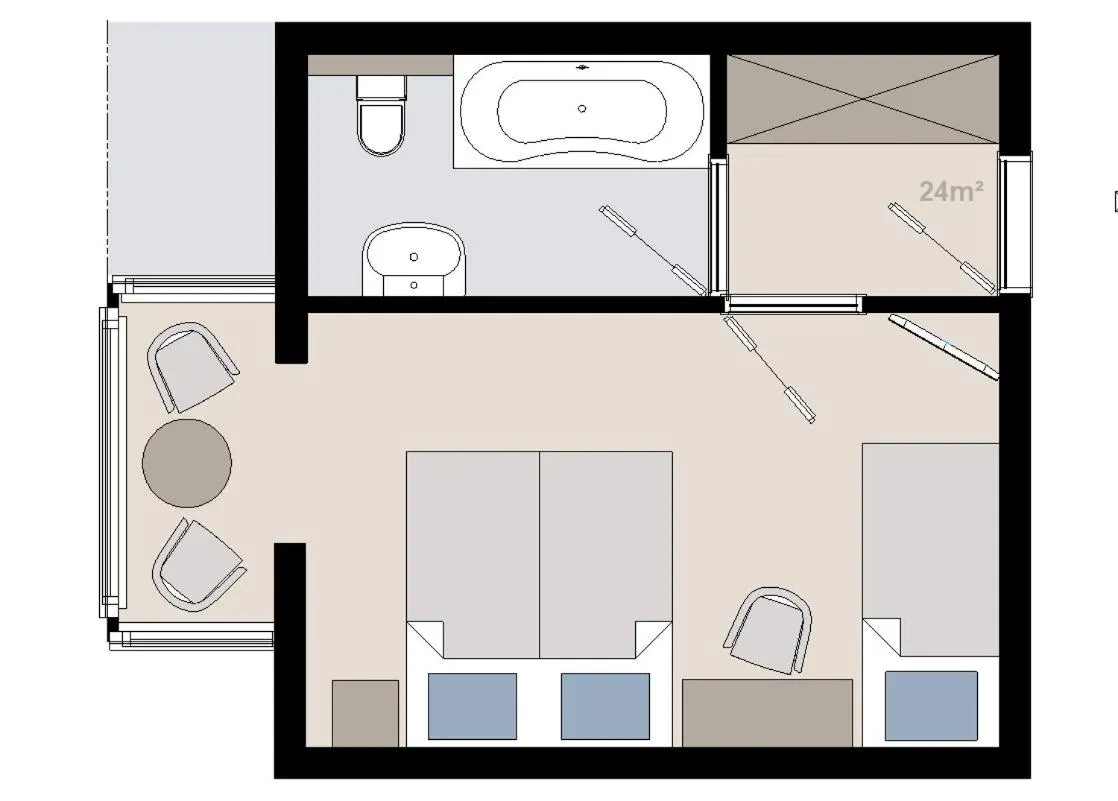 Photo of the whole room in Hotel Alpina